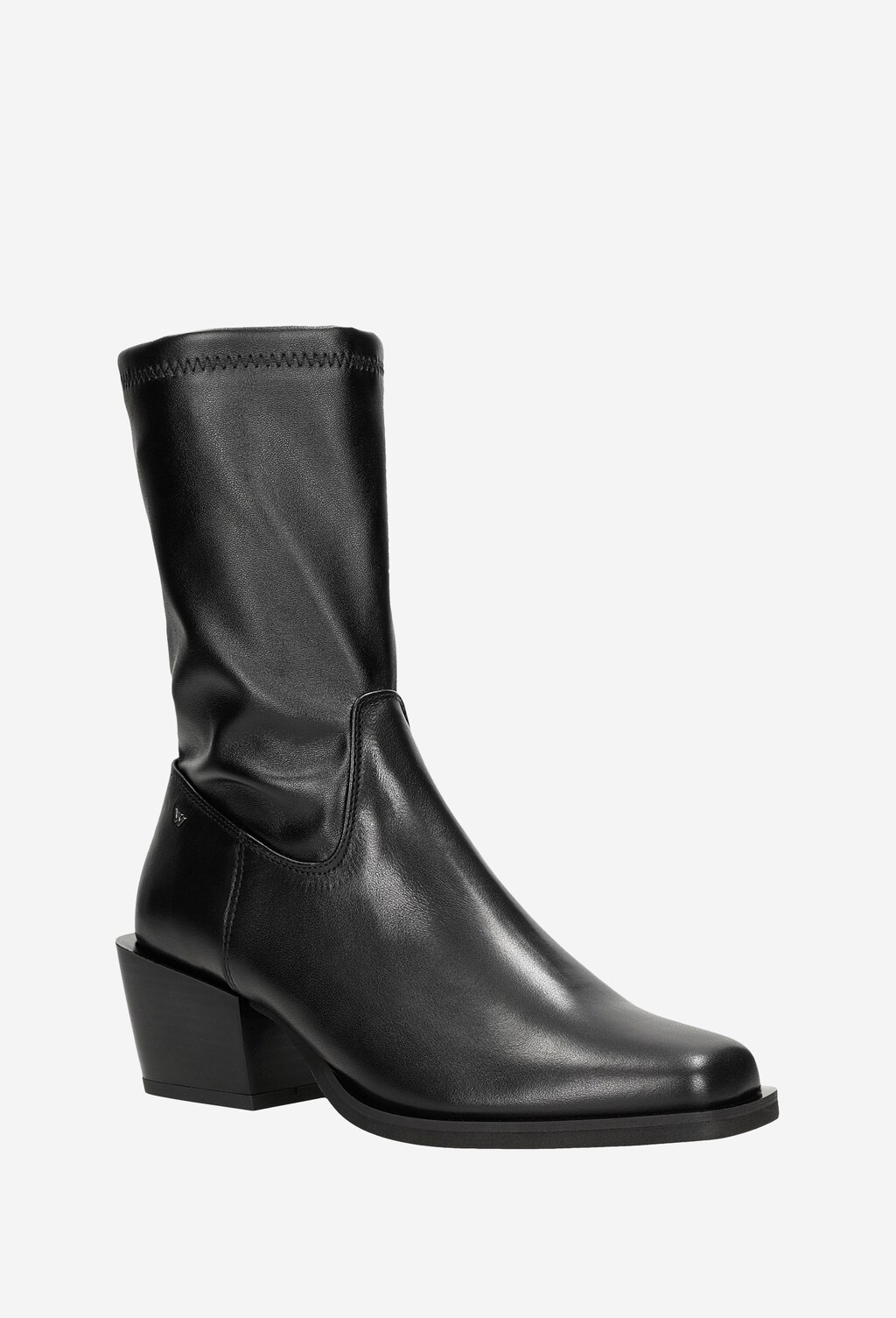 Čierne členkové čižmy na opätku na každú príležitosť 55036-81 Widok 3