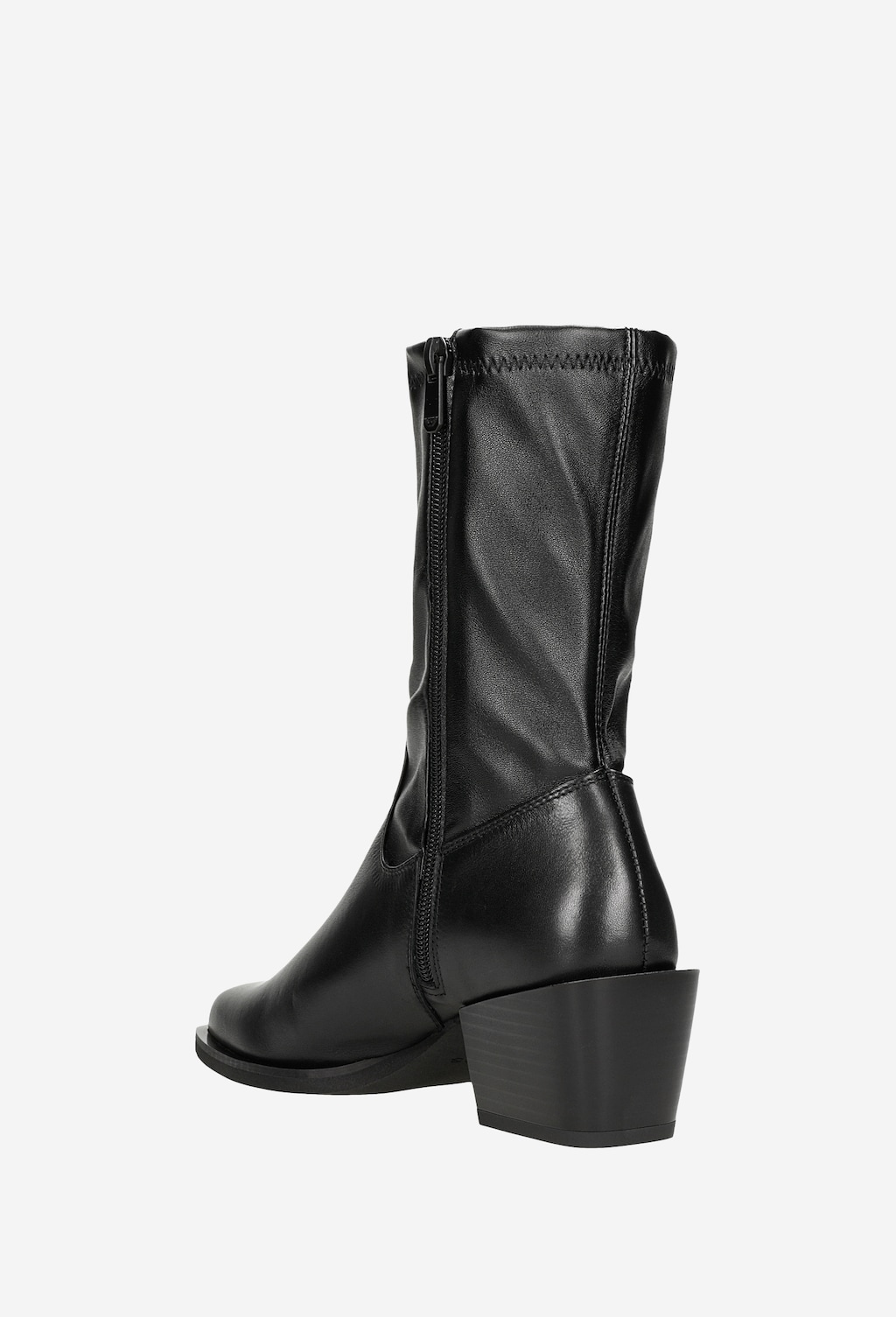 Čierne členkové čižmy na opätku na každú príležitosť 55036-81 Widok 4