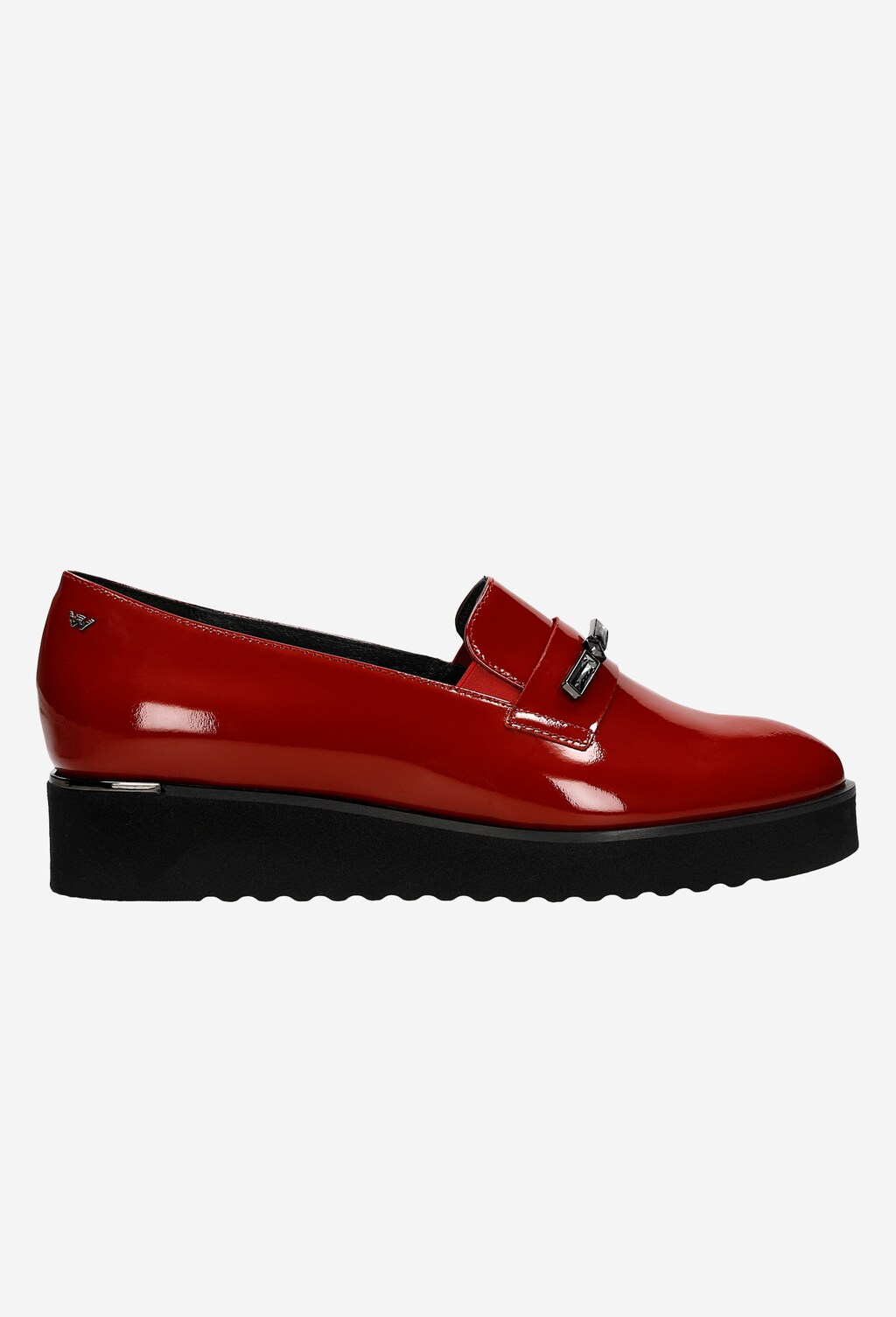 Czerwone lakierowane loafersy damskie  46103-35 Widok 2