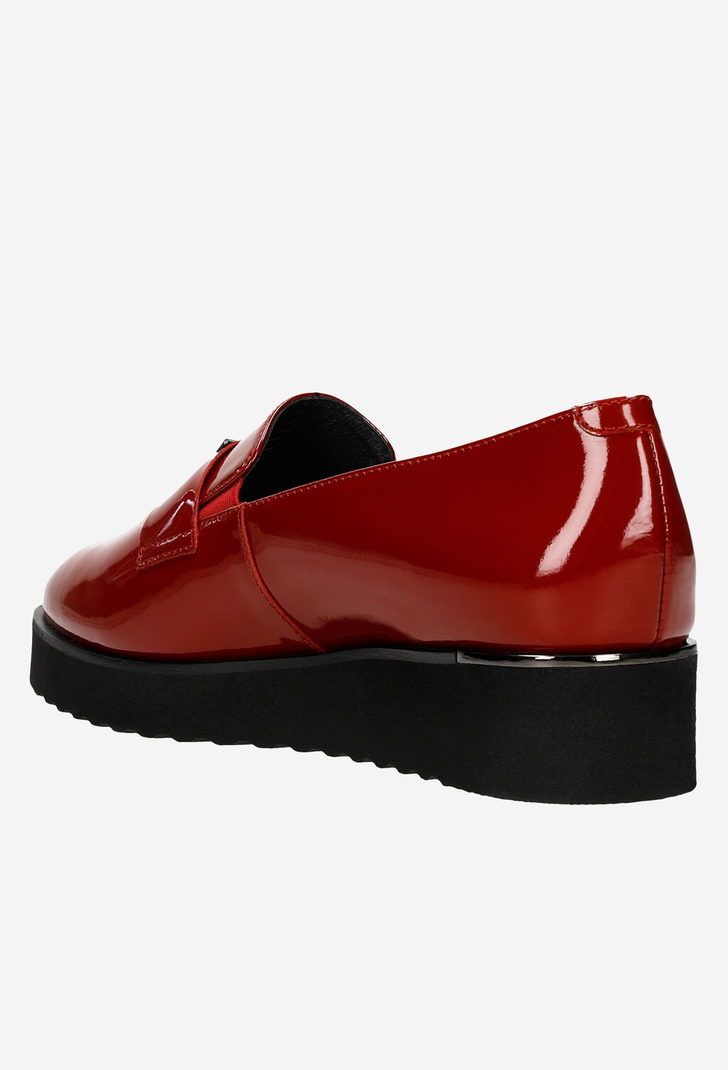 Czerwone lakierowane loafersy damskie  46103-35 Widok 4