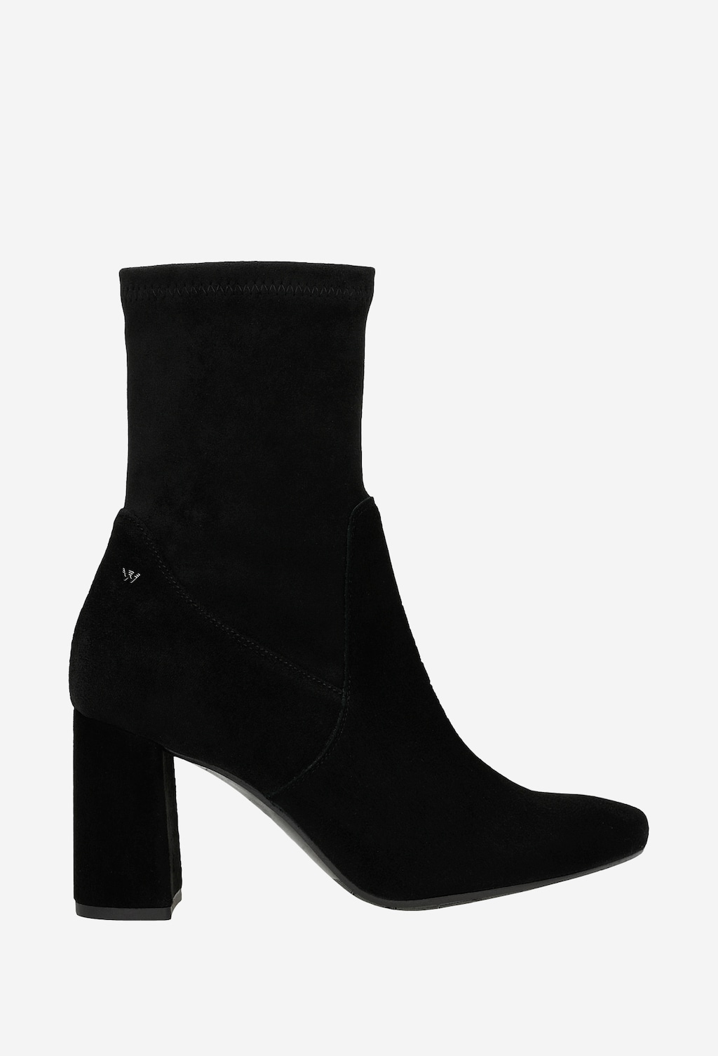 Čierne dámske členkové topánky z velúru 55015-61 Widok 2