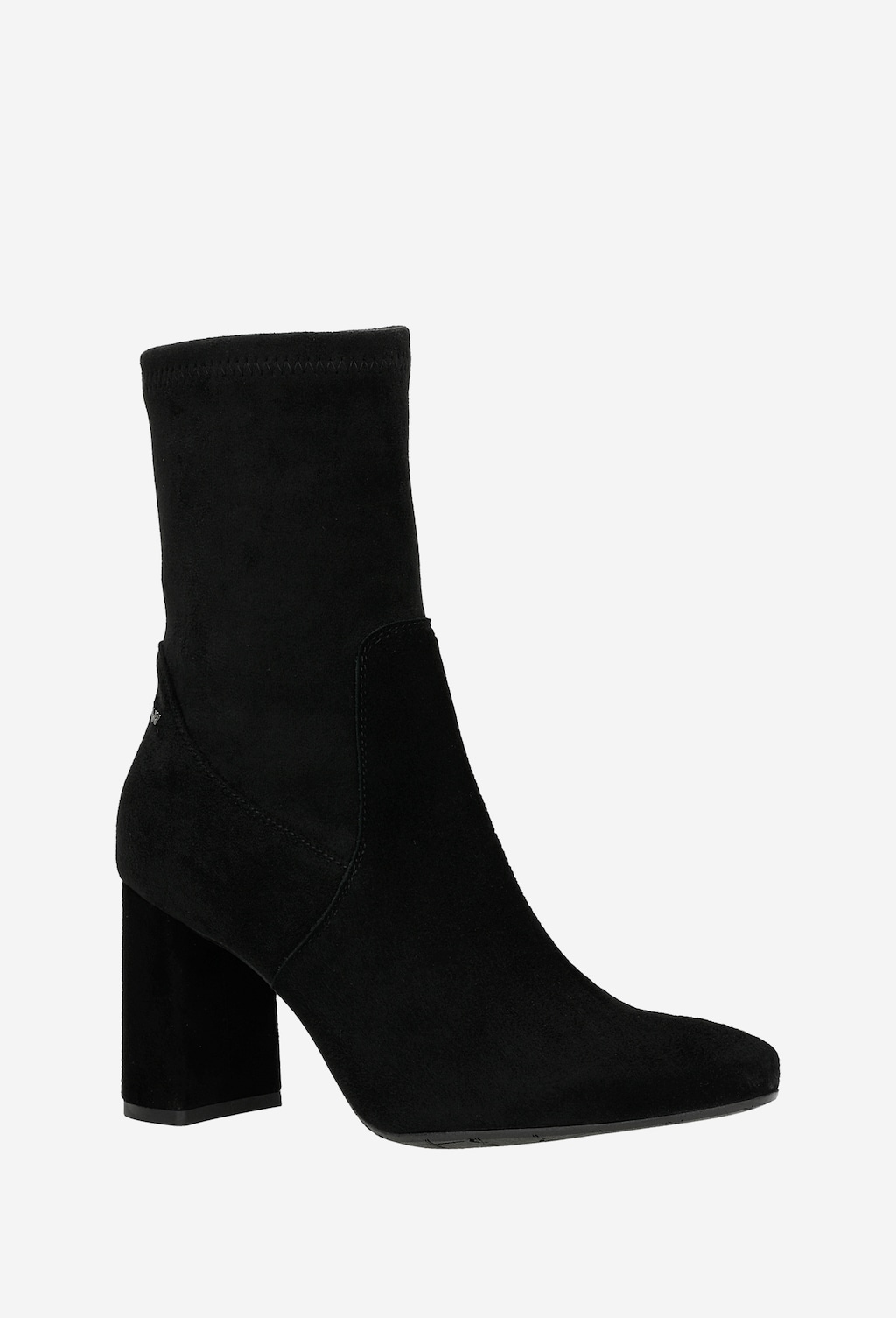 Čierne dámske členkové topánky z velúru 55015-61 Widok 3