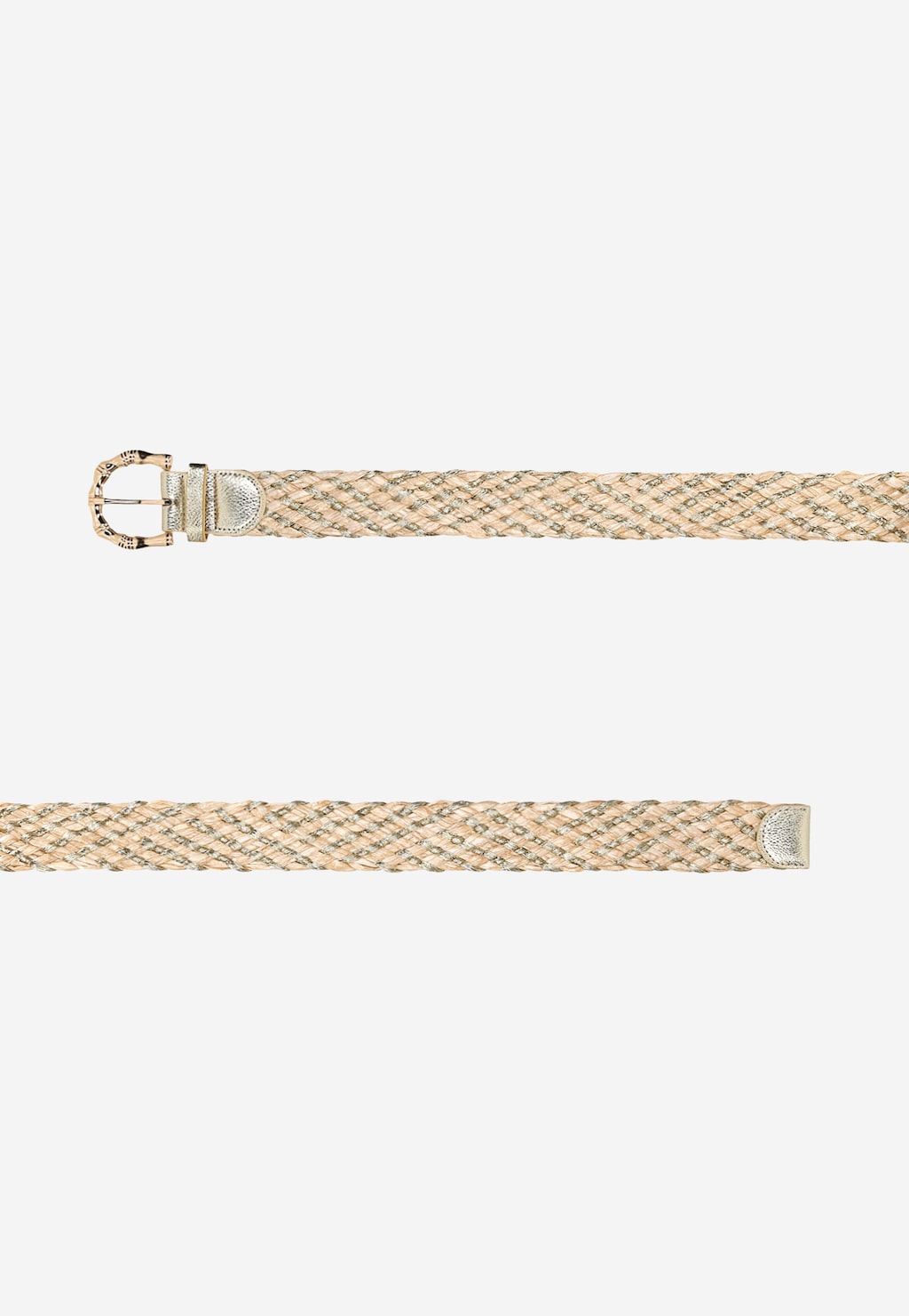 WJS beżowo-złoty pasek damski pleciony WJS91019-44 Widok 3