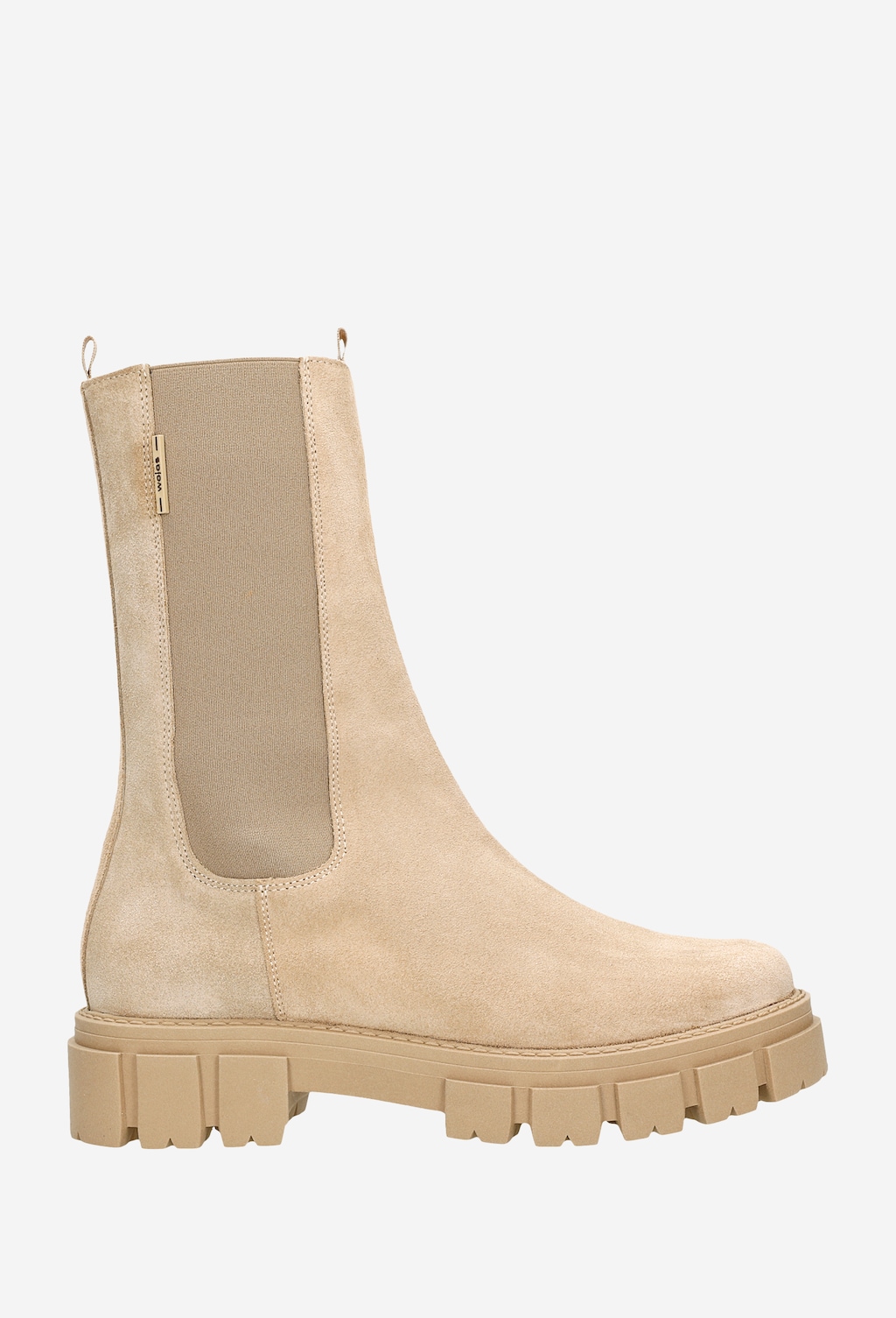 Vyššie dámske členkové čižmy v béžovom prevedení 55117-64 Widok 2