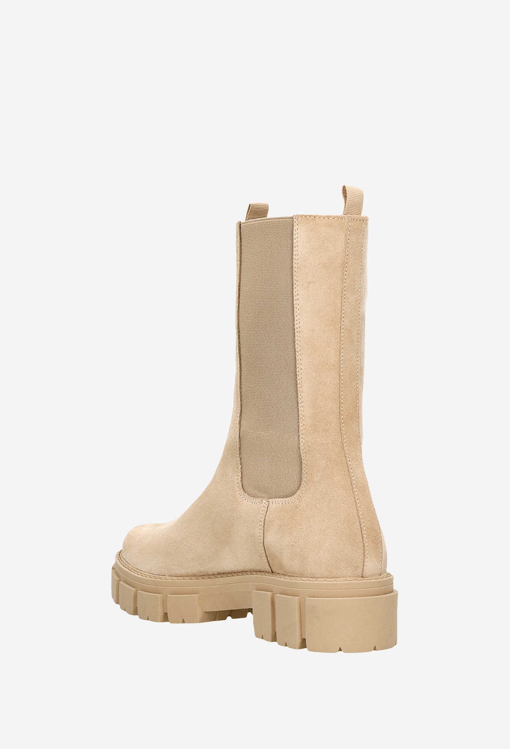 Vyššie dámske členkové čižmy v béžovom prevedení 55117-64 Widok 4