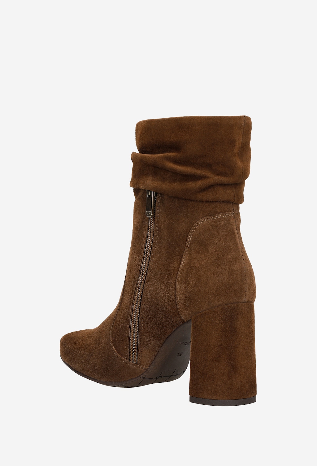 Luxusné členkové čižmy na opätku v krásnej hnedej farbe 55072-62 Widok 4