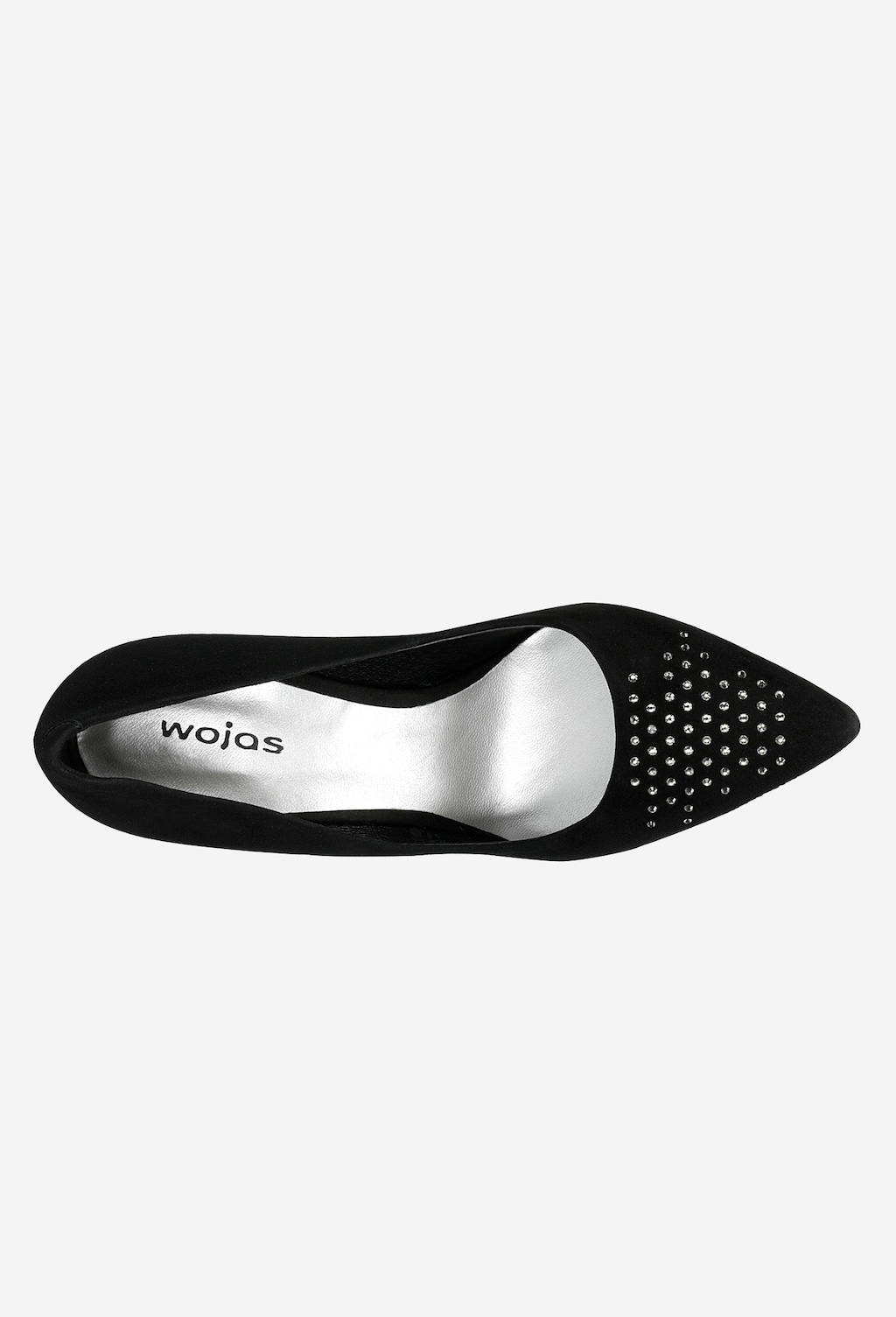 Elegantné dámske lodičky z čiernej velúrovej kože 35061-61 Widok 5