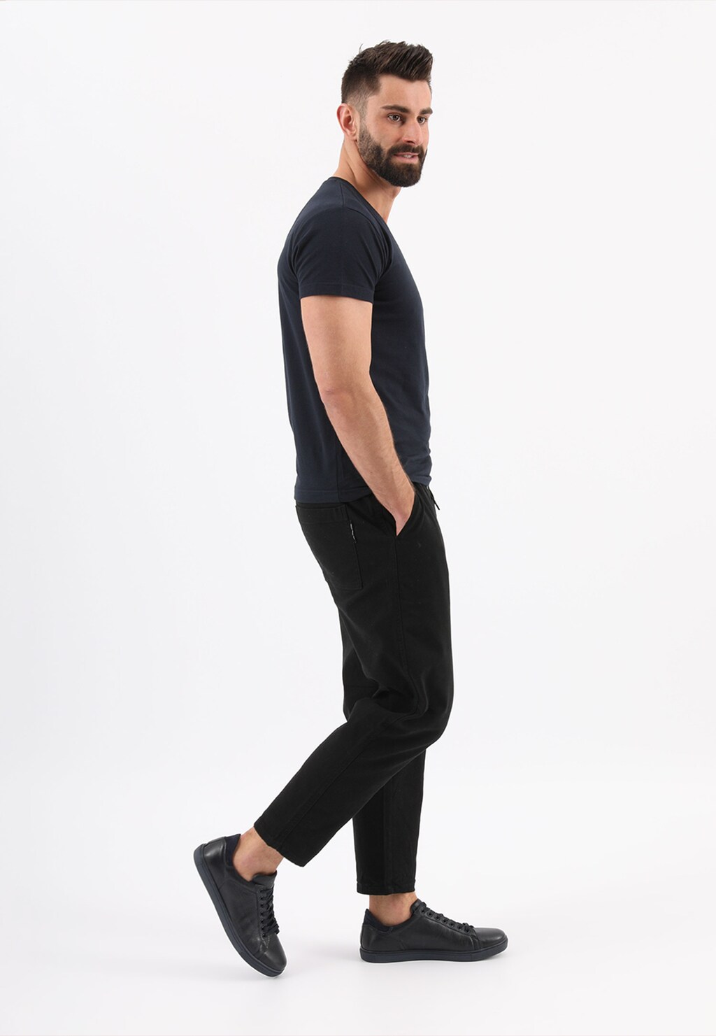 Tmavomodré pánske tenisky na každú príležitosť 9060-76 Widok 7