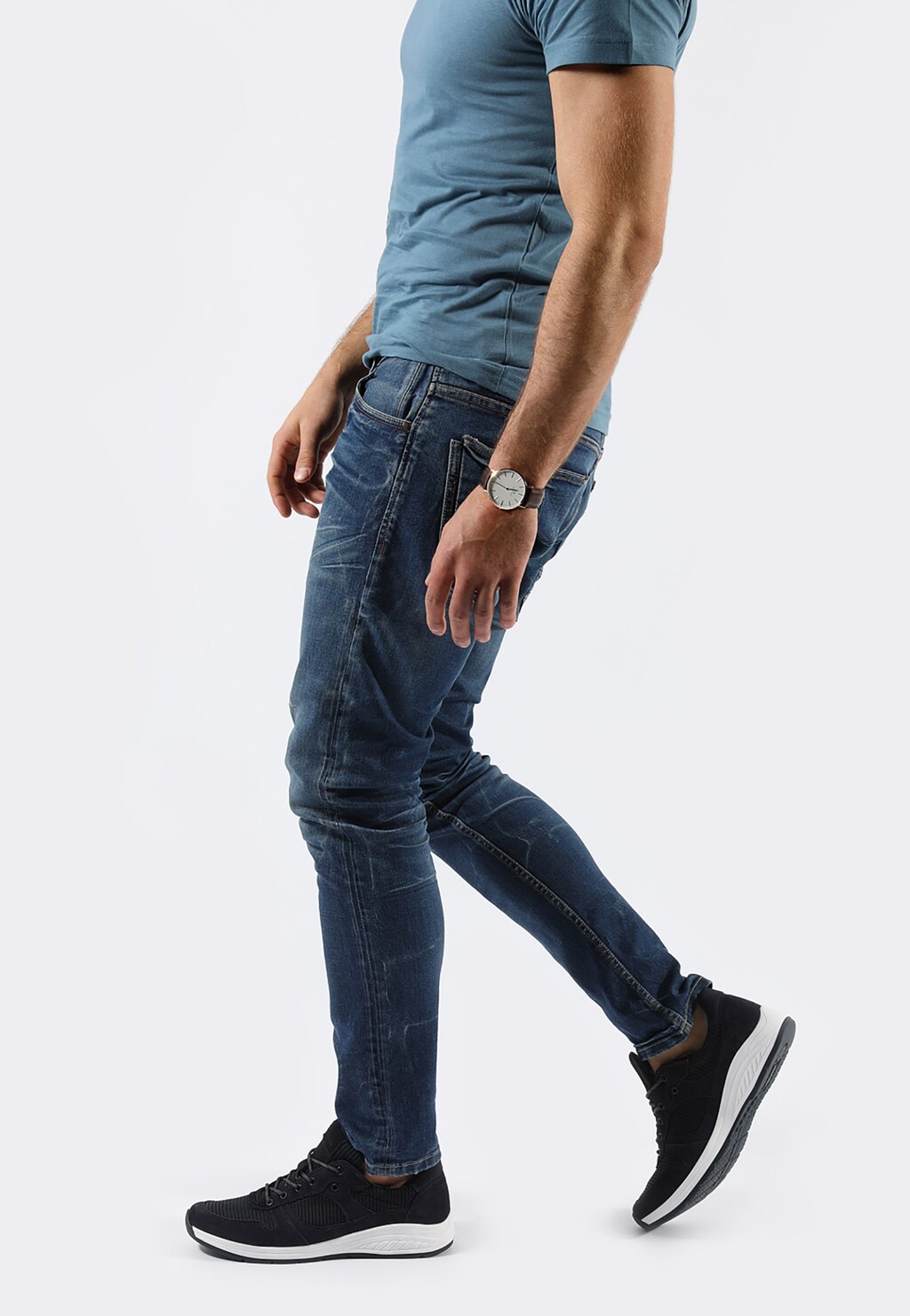 Granatowe półbuty męskie 9061-86 Widok 7