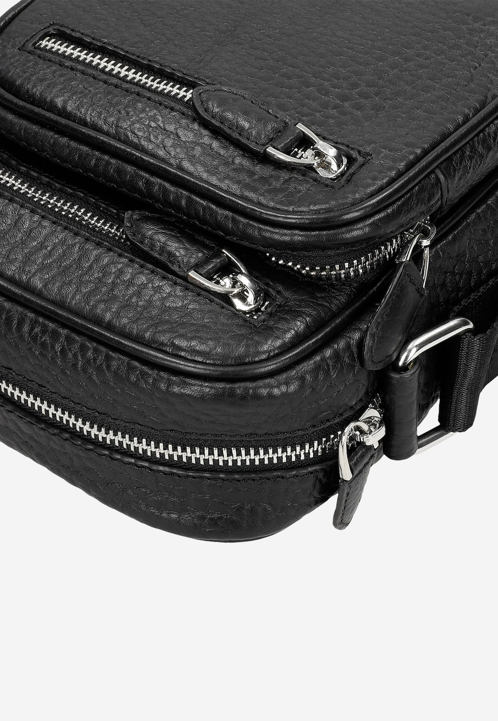 Czarna skórzana torba listonoszka męska ze skóry naturalnej 80148-51 Widok 7