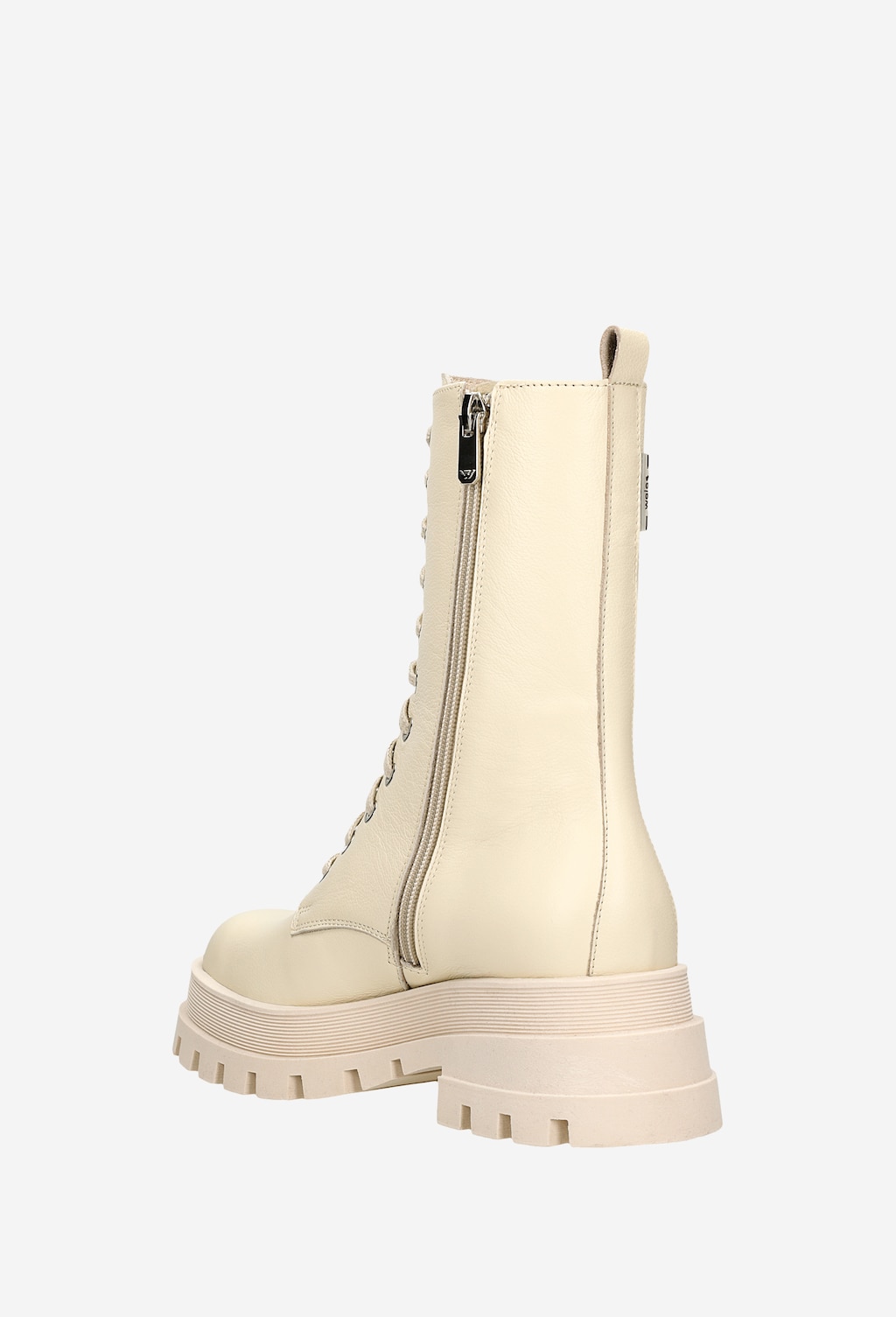 Originálne kožené členkové čižmy v béžovej farbe 64082-54 Widok 4