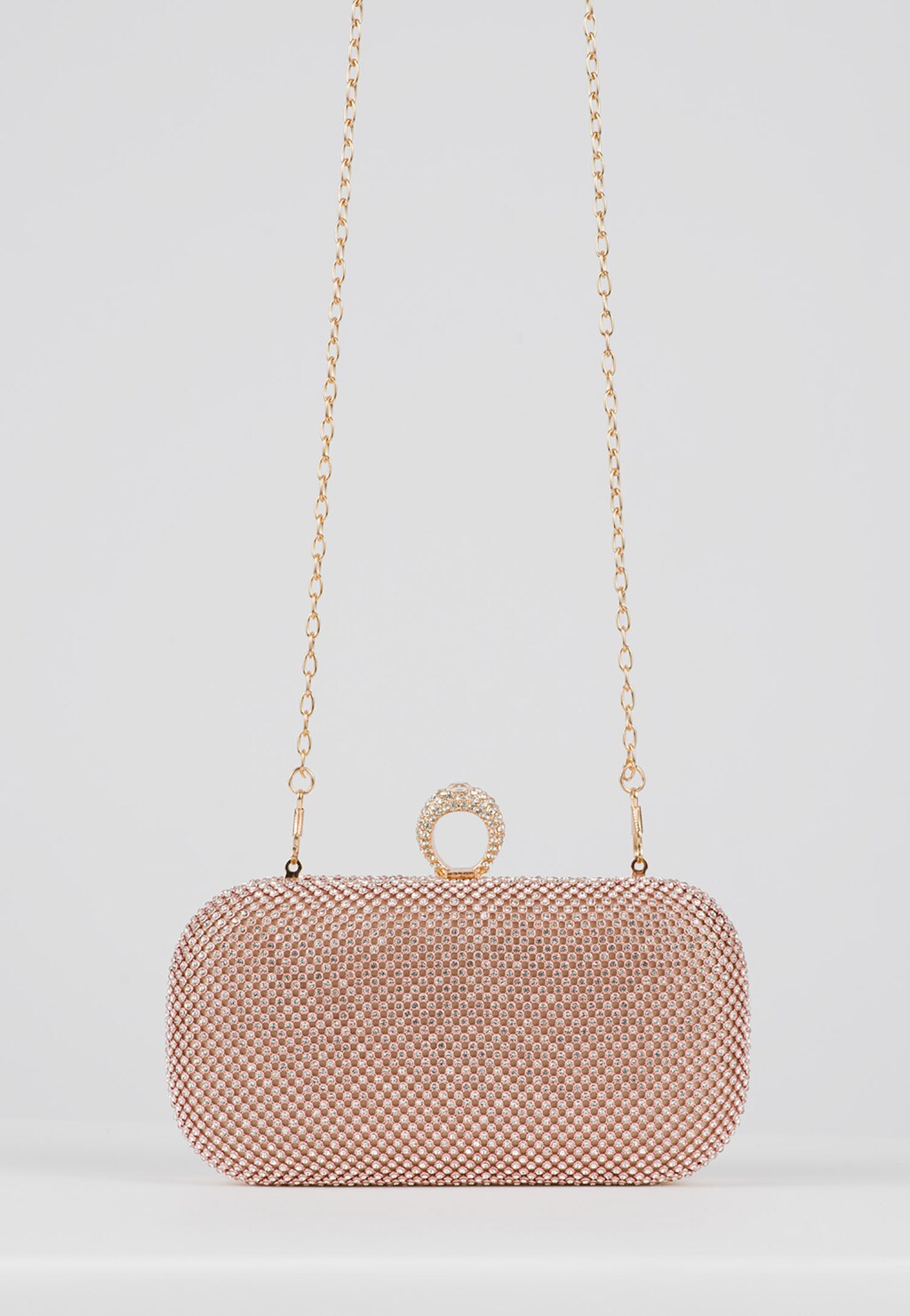 WJS torebka wieczorowa rose gold z uchwytem pierścionkiem WJS76059-15 Widok 2