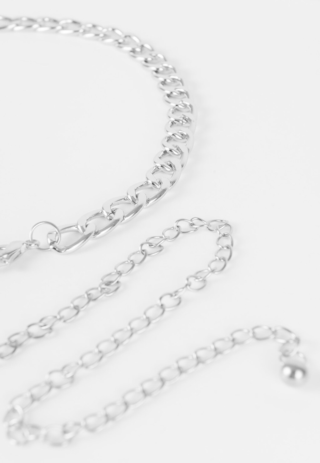 WJS srebrny pleciony metalowy pasek damski WJS91018-19 Widok 2