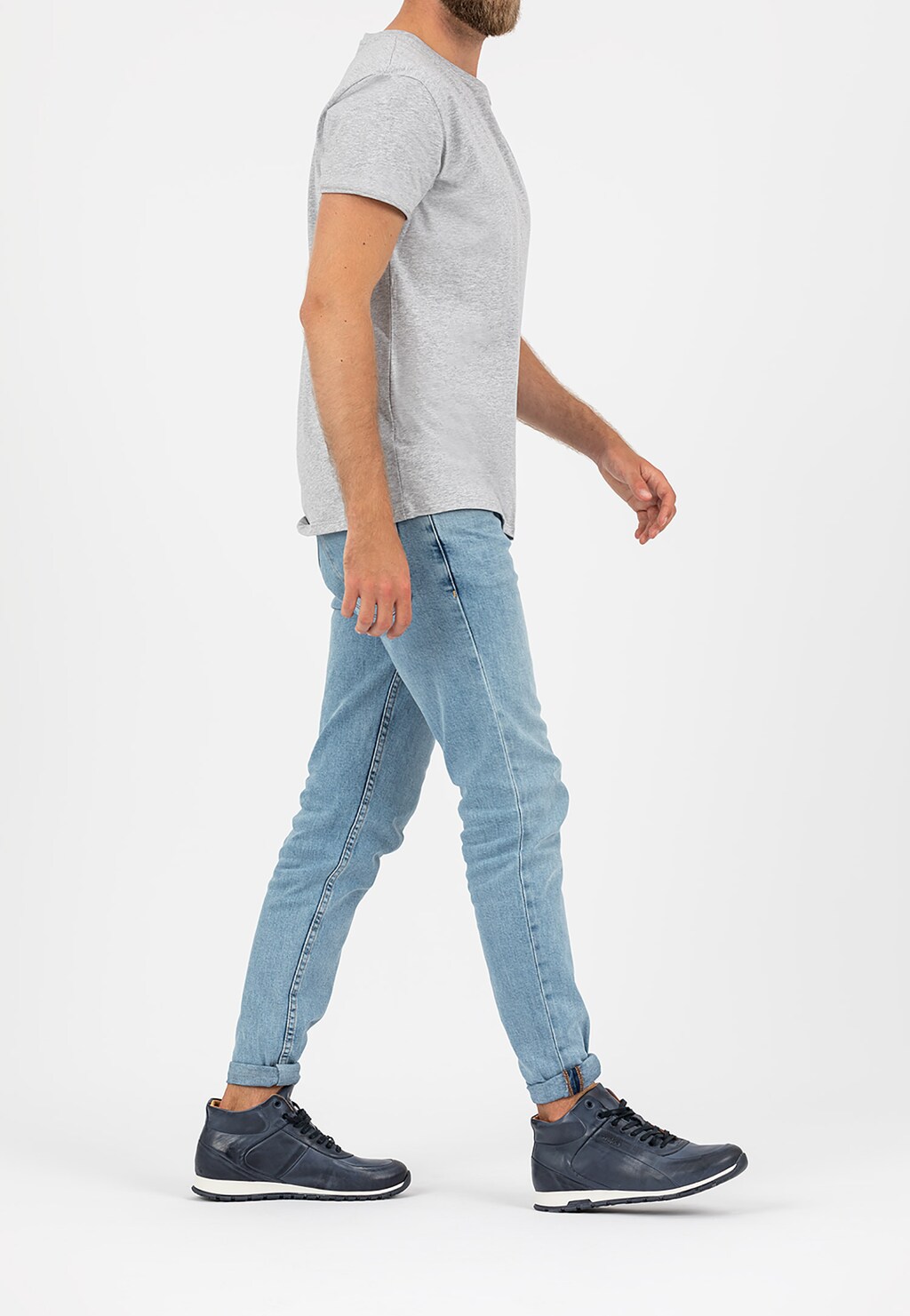 Granatowe trzewiki męskie 9166-56 Widok 1