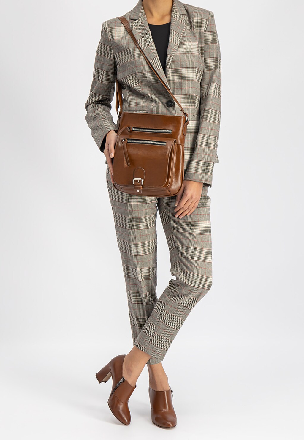 Brązowa torebka damska typu listonoszka 80037-53 Widok 7