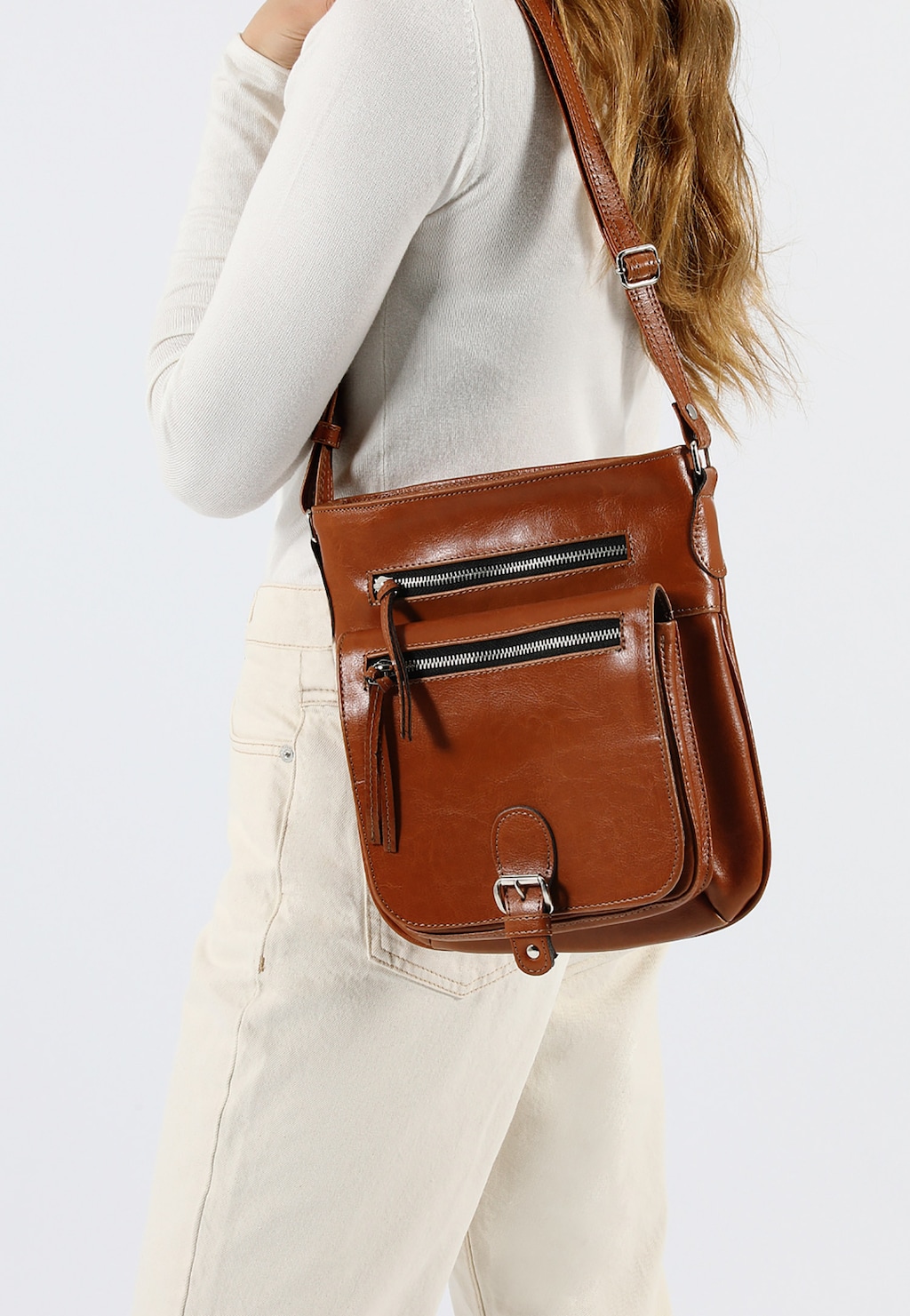 Brązowa torebka damska typu listonoszka 80037-53 Widok 1