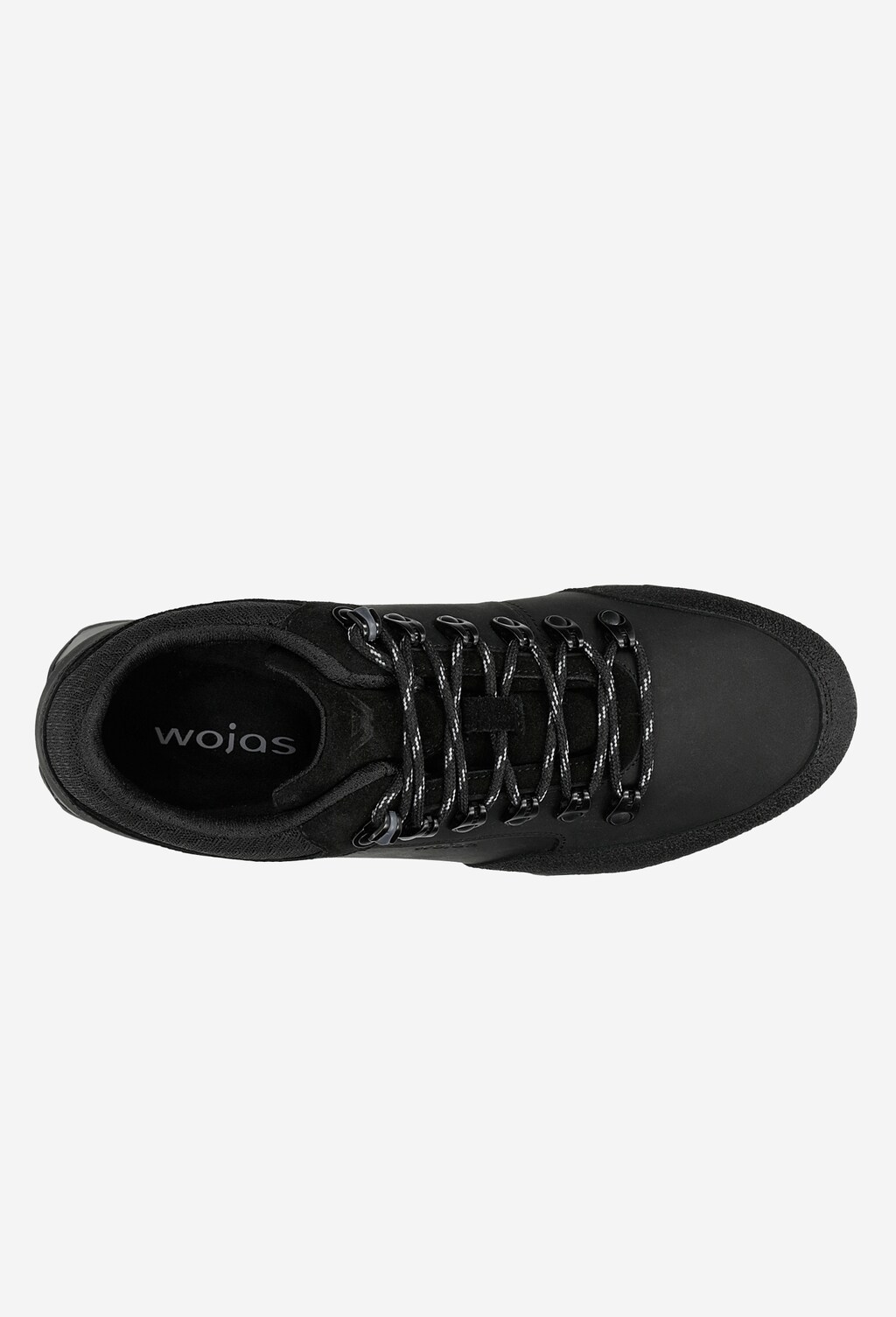 Czarne skórzane buty trekkingowe męskie 10032-81 Widok 5