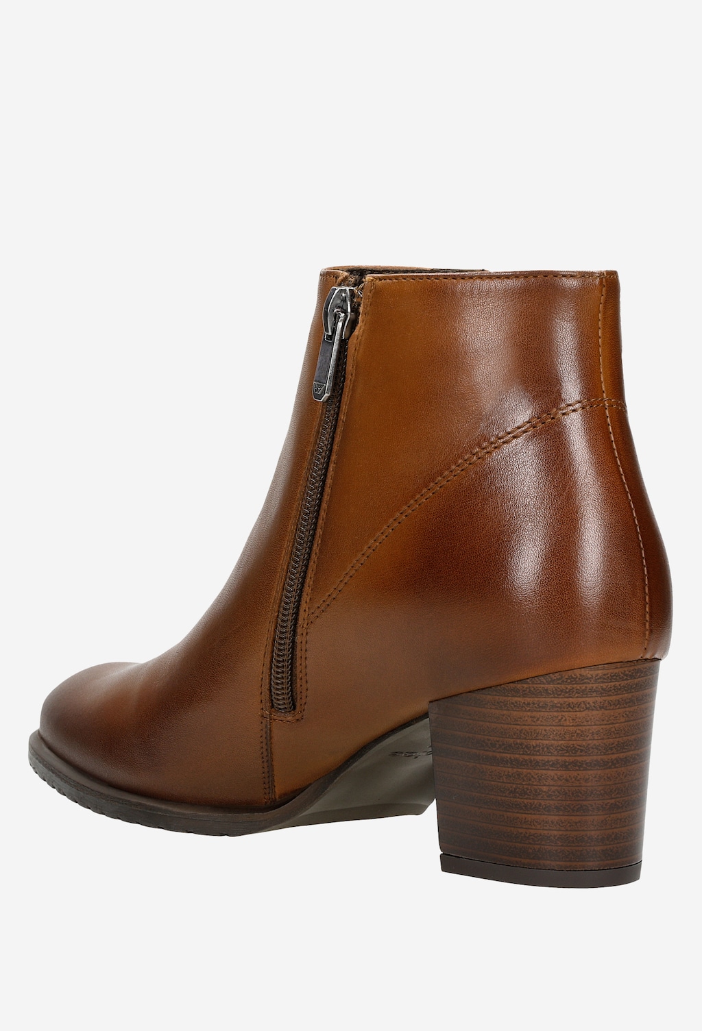 Hnedé členkové čižmy na opätku pre štýlovú dámu 55065-52 Widok 4