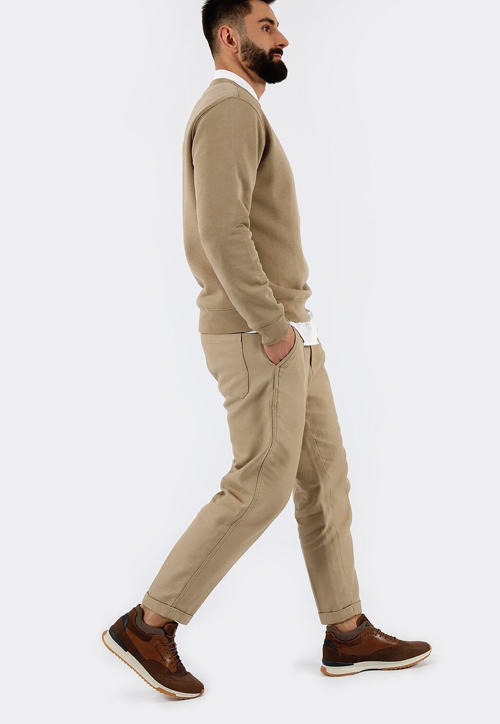 Štýlové a jedinečné pánske kožené tenisky 24024-83 Widok 7