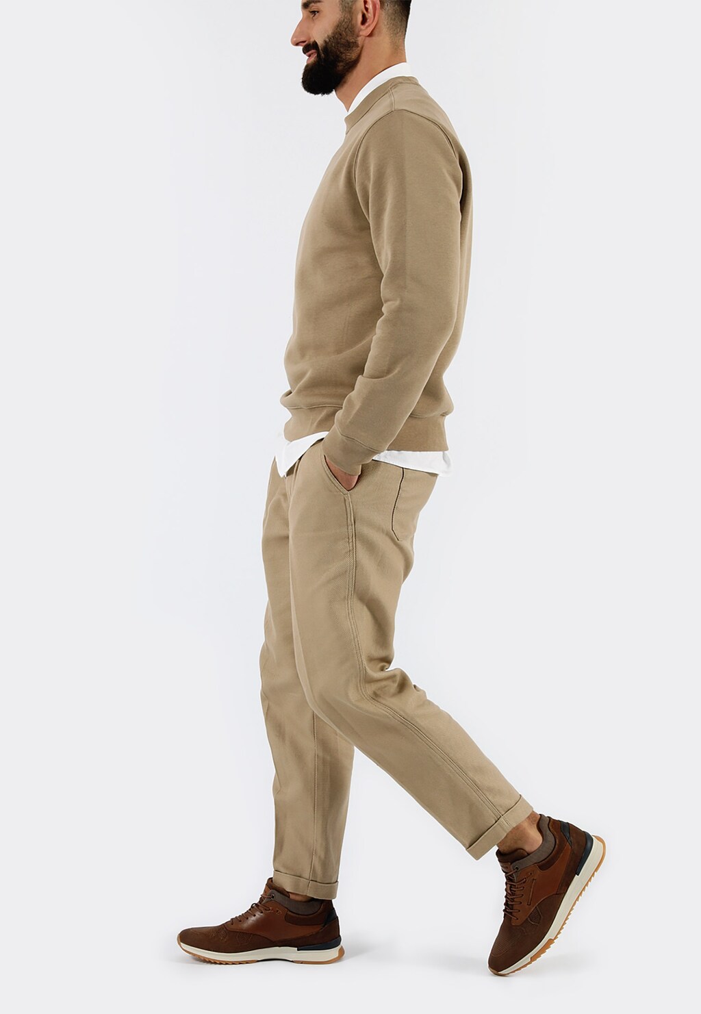 Štýlové a jedinečné pánske kožené tenisky 24024-83 Widok 1