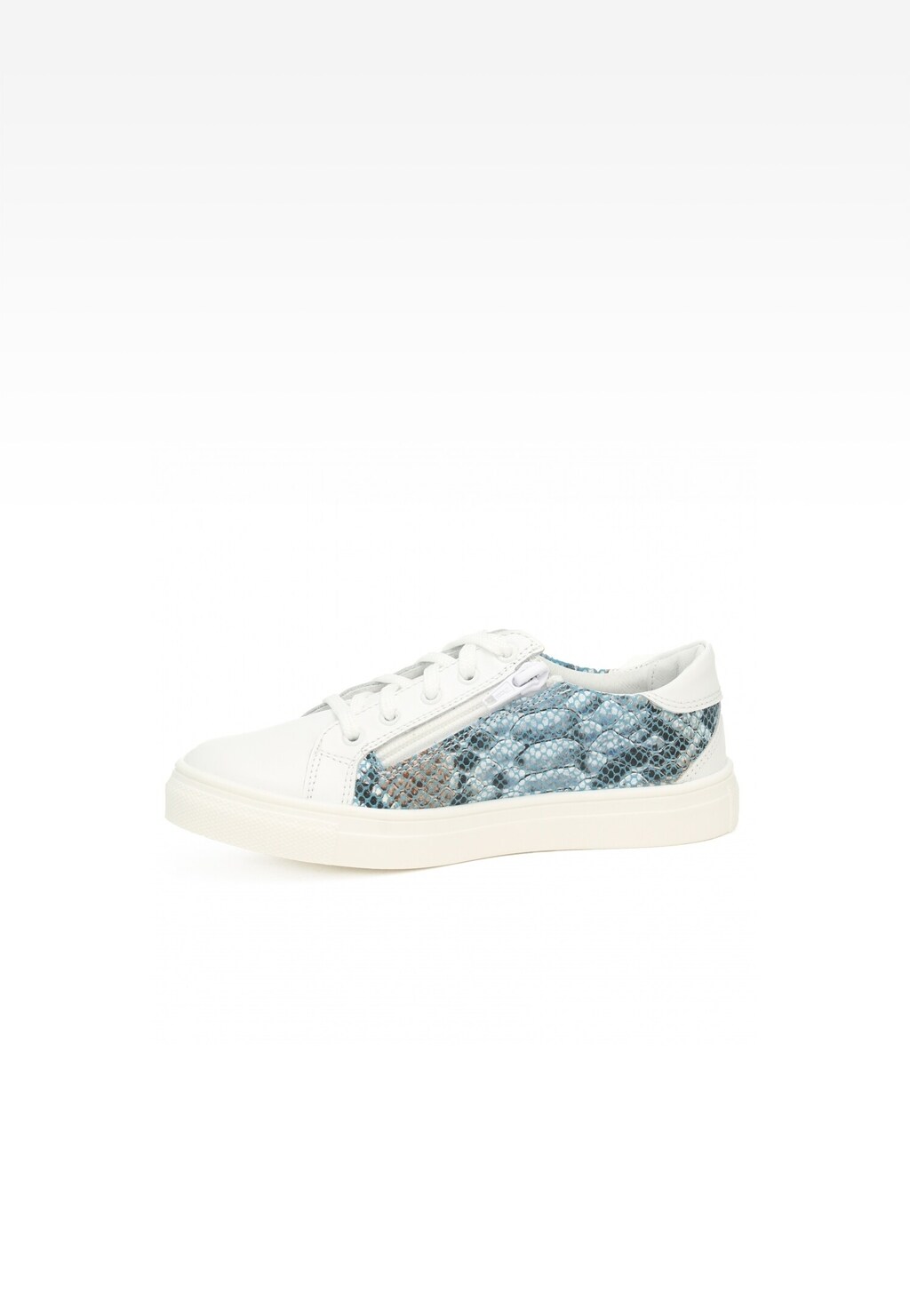 Półbuty BARTEK 8300186, dla dziewcząt, biało-niebieski Widok 4