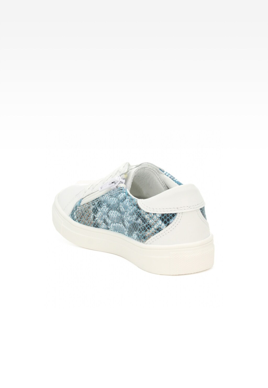 Półbuty BARTEK 8300186, dla dziewcząt, biało-niebieski Widok 5