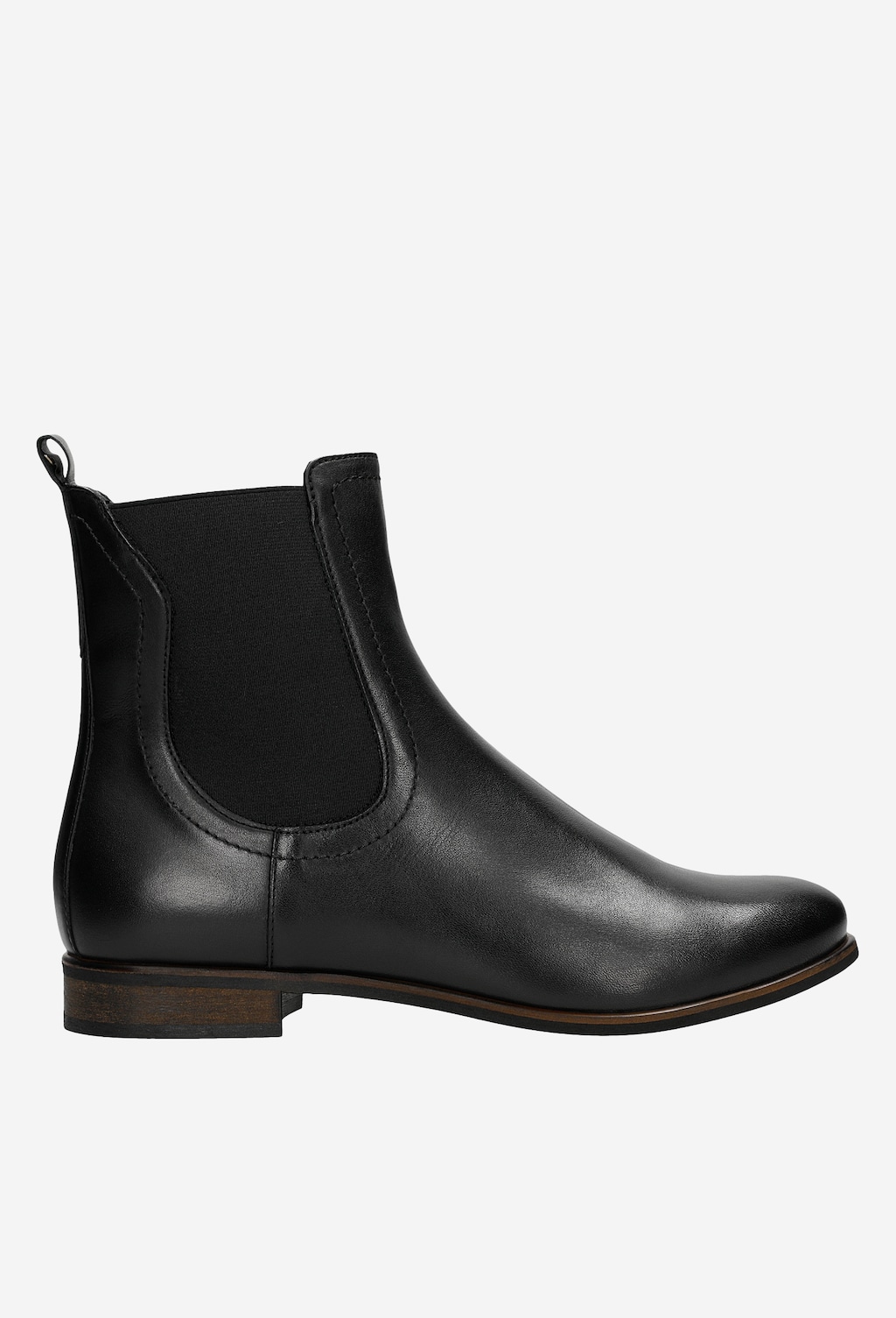 Kožené členkové čižmy pre dámu v čiernej farbe 55060-51 Widok 2