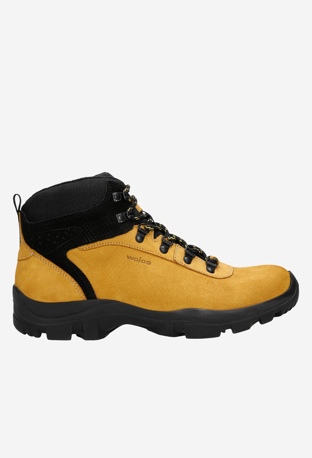 Żółte trekkingi męskie z kontrastowymi elementami 24029-78 Widok 2