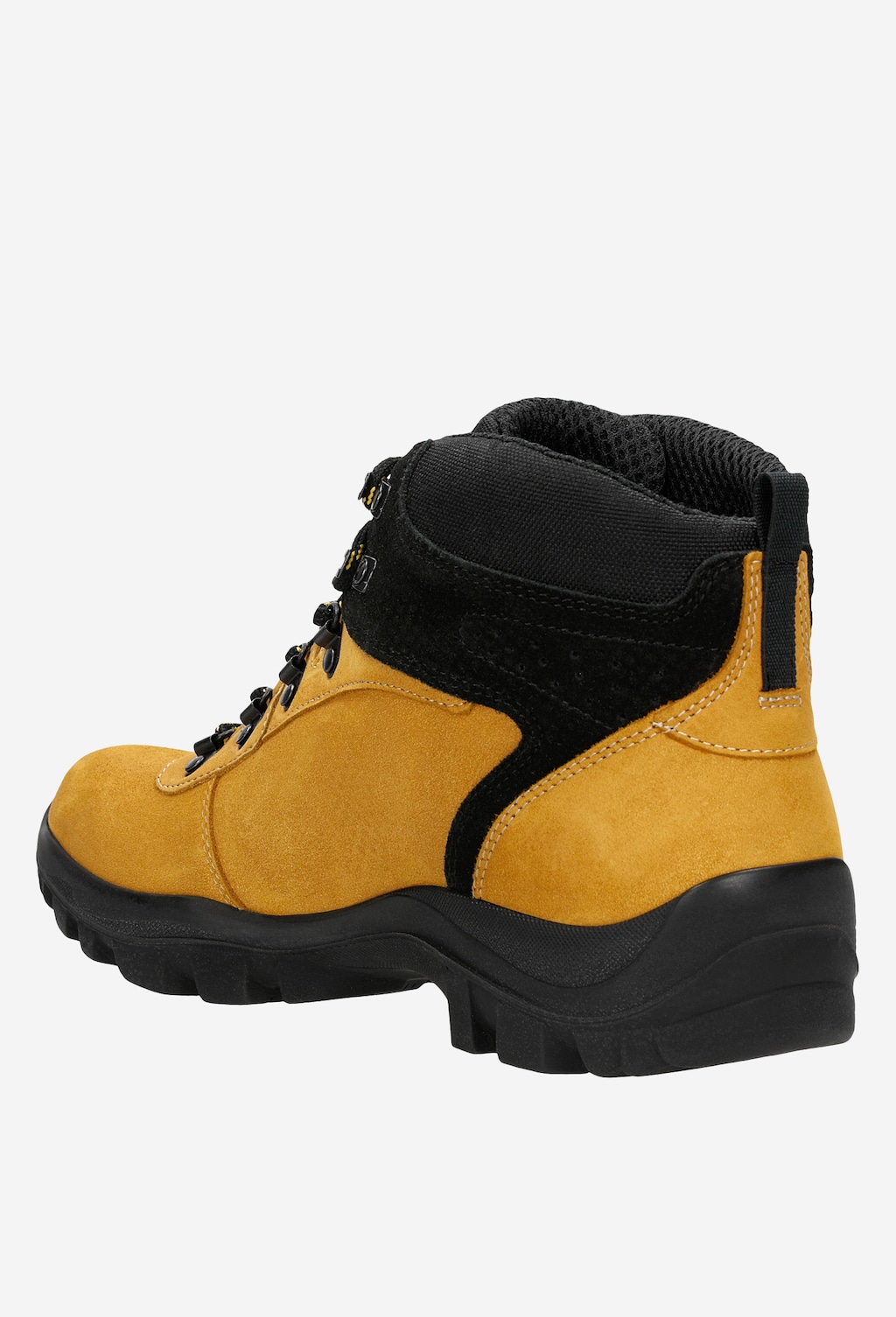 Żółte trekkingi męskie z kontrastowymi elementami 24029-78 Widok 4