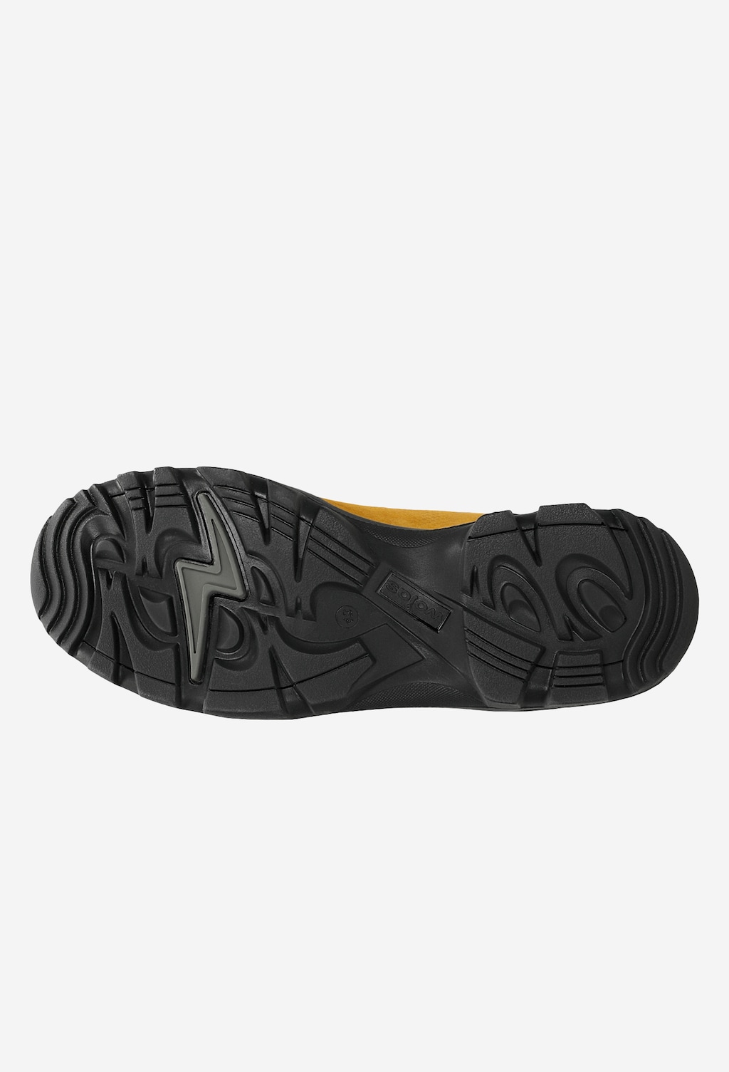 Żółte trekkingi męskie z kontrastowymi elementami 24029-78 Widok 6