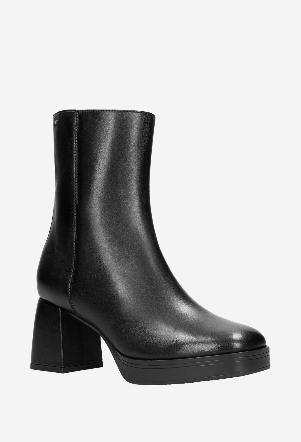 Damskie skórzane botki na słupku 55107-51 Widok 3