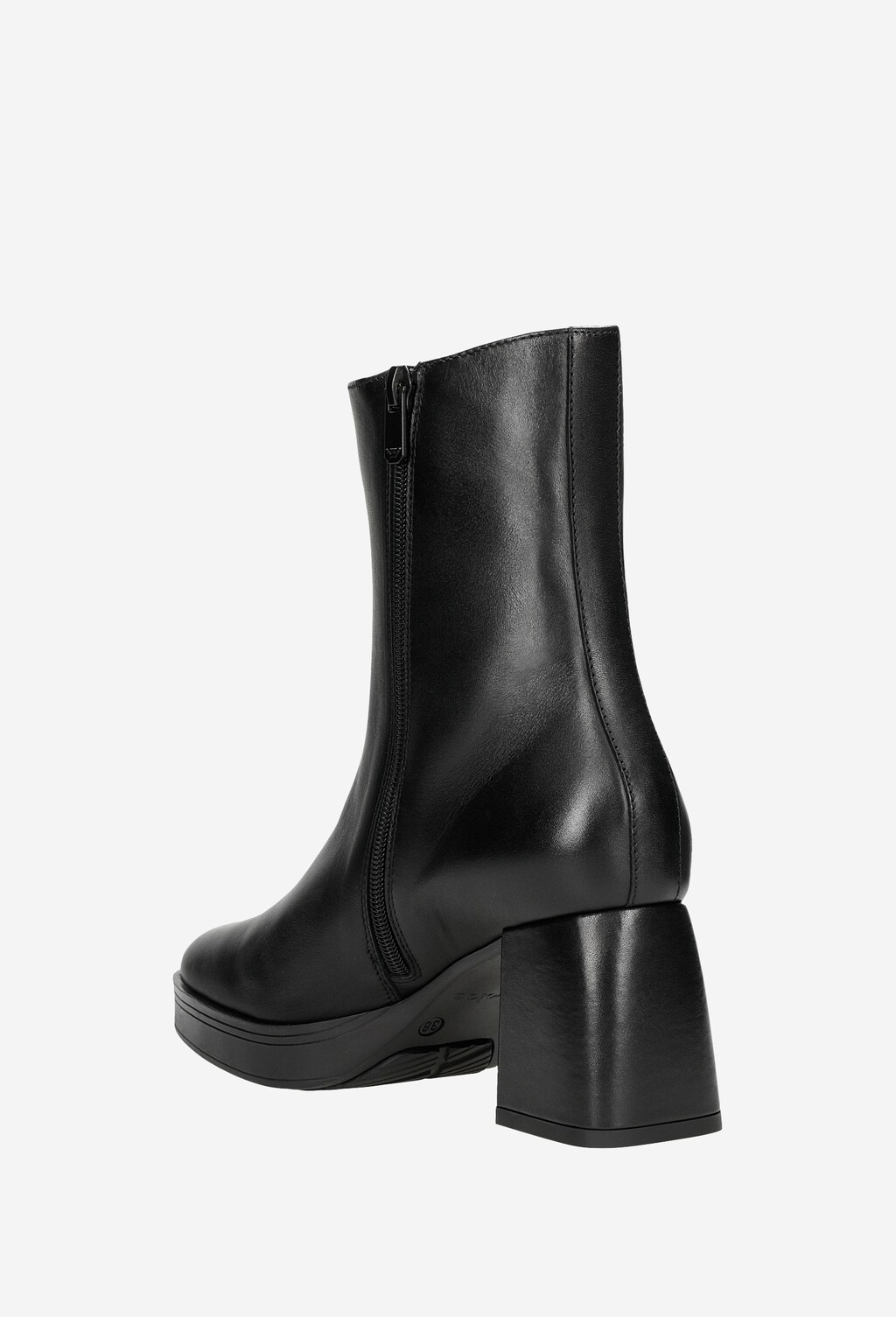 Damskie skórzane botki na słupku 55107-51 Widok 4