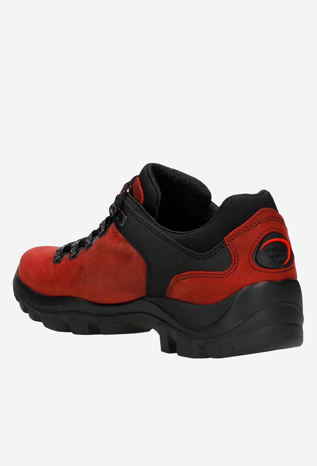 Czerwone buty trekkingowe męskie crazy horse 9377-05 Widok 4