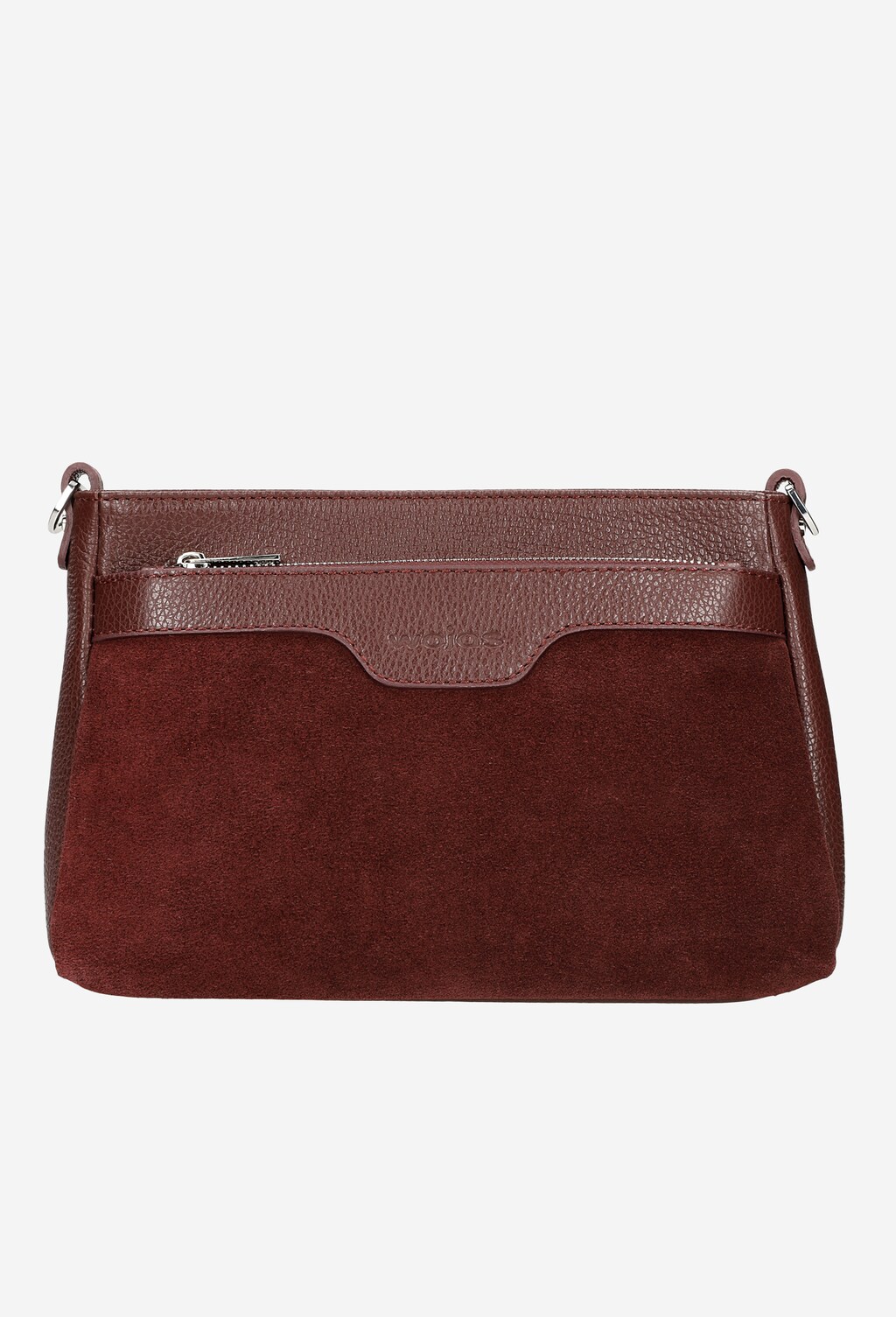 Bordowa torebka damska z łączonych skór 80192-75 Widok 1