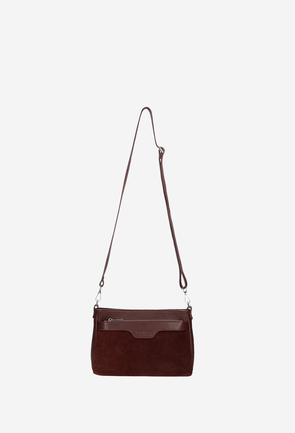 Bordowa torebka damska z łączonych skór 80192-75 Widok 4