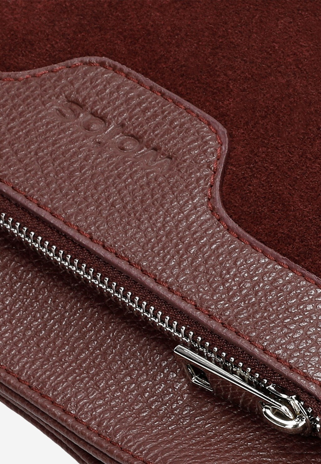 Bordowa torebka damska z łączonych skór 80192-75 Widok 6