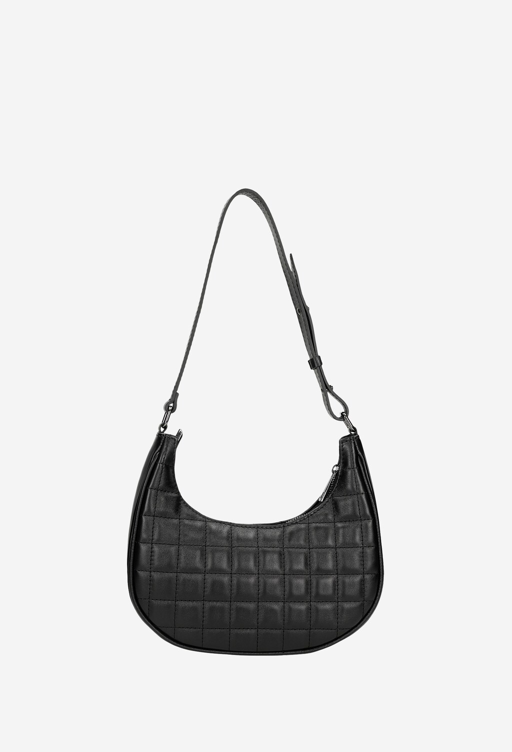 Czarna pikowana torebka damska typu baguette 80185-51 Widok 2