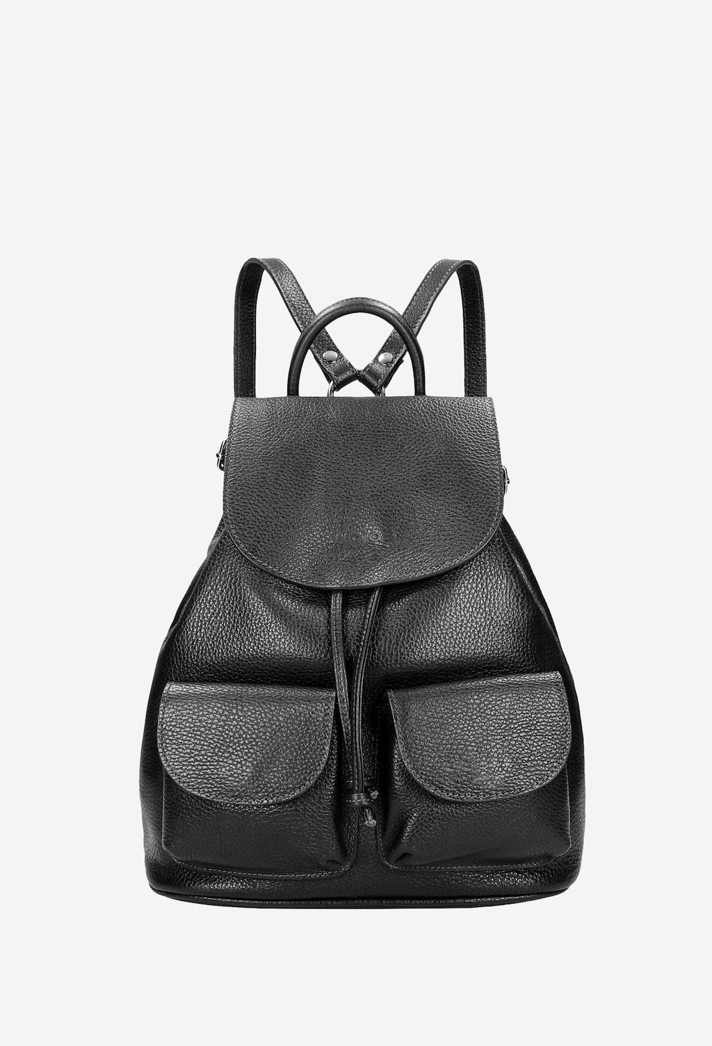 Czarny miejski plecak damski ze skóry licowej 80220-51 Widok 2