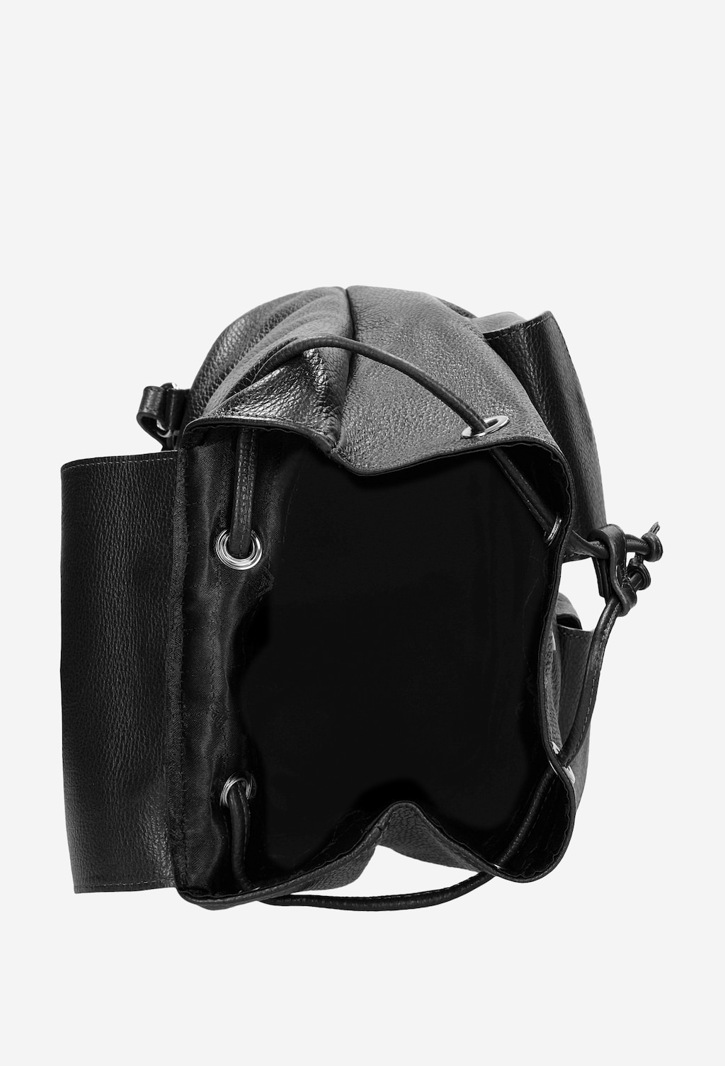 Czarny miejski plecak damski ze skóry licowej 80220-51 Widok 7