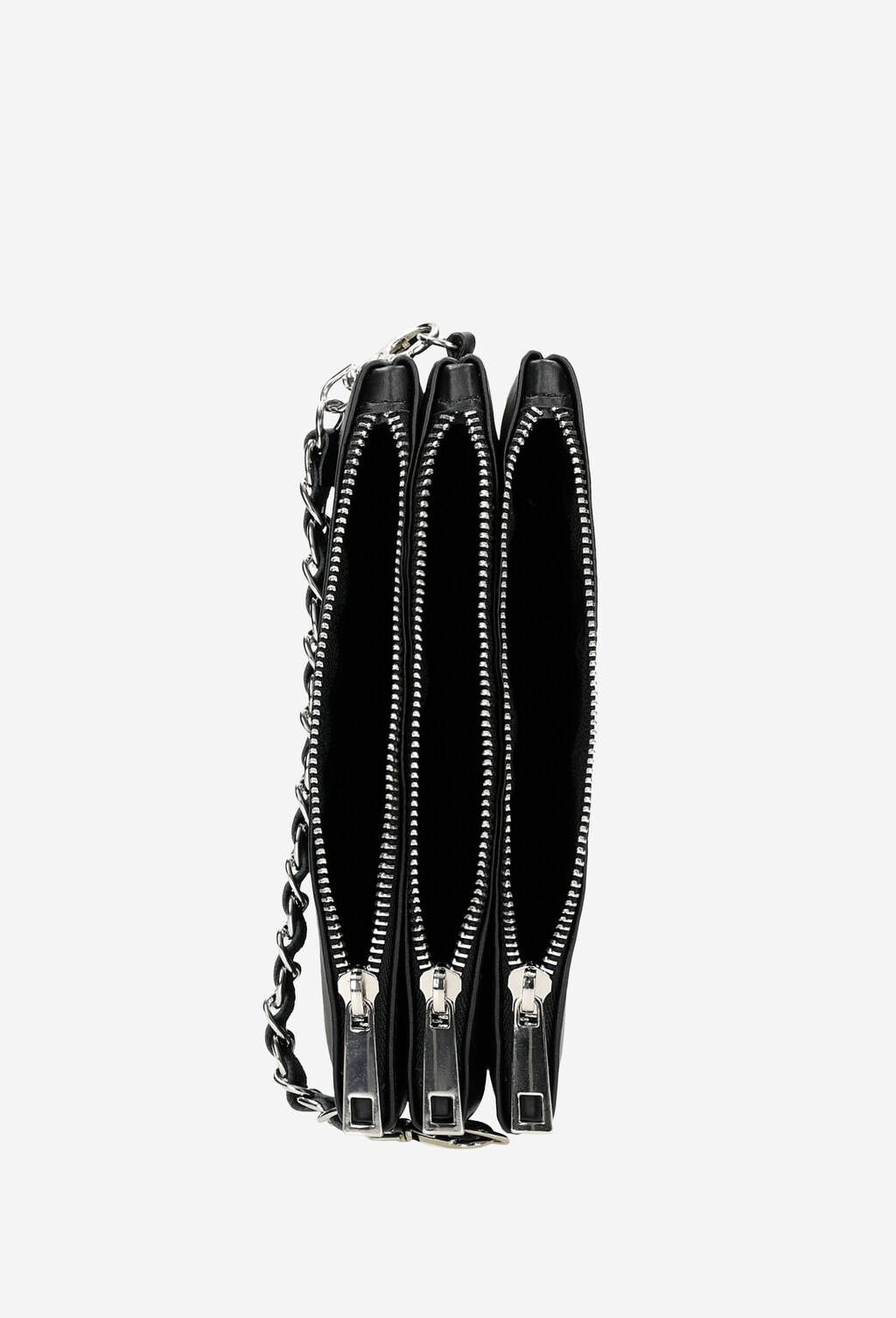 Czarna torebka damska z ozdobnym paskiem 80116-51 Widok 7