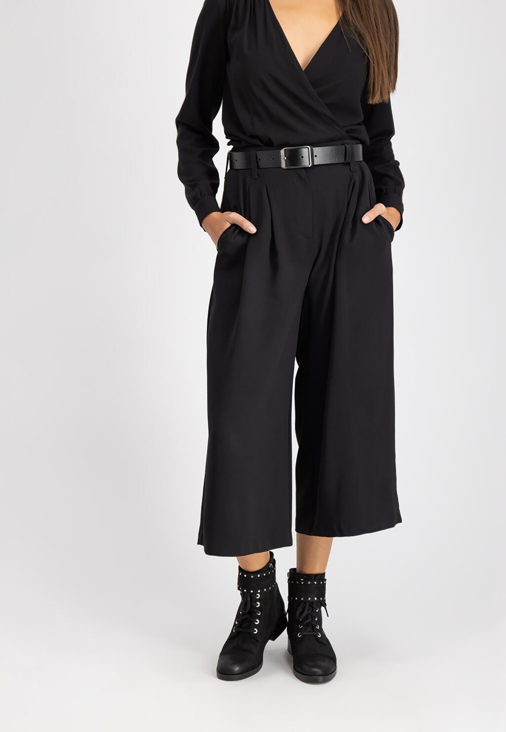 Štýlové kožené dámske členkové čižmy na zimu 9610-21 Widok 7