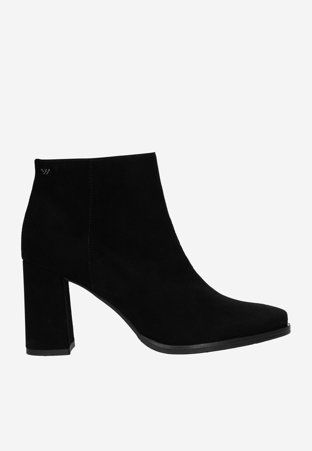 Čierne dámske členkové topánky s vyšším podpätkom 55071-71 Widok 1