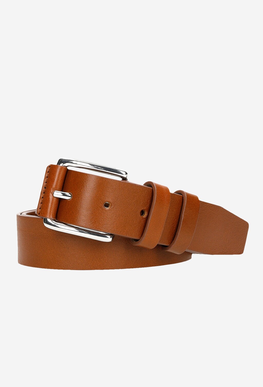 Pánský pásek s přezkou ze světle hnědé kůže 93036-53 Widok 2