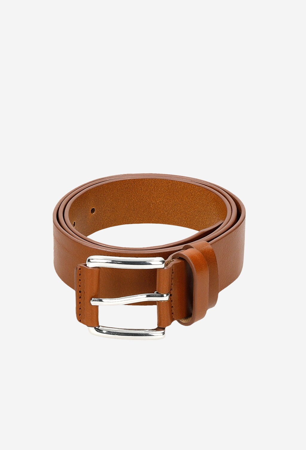 Pánský pásek s přezkou ze světle hnědé kůže 93036-53 Widok 6