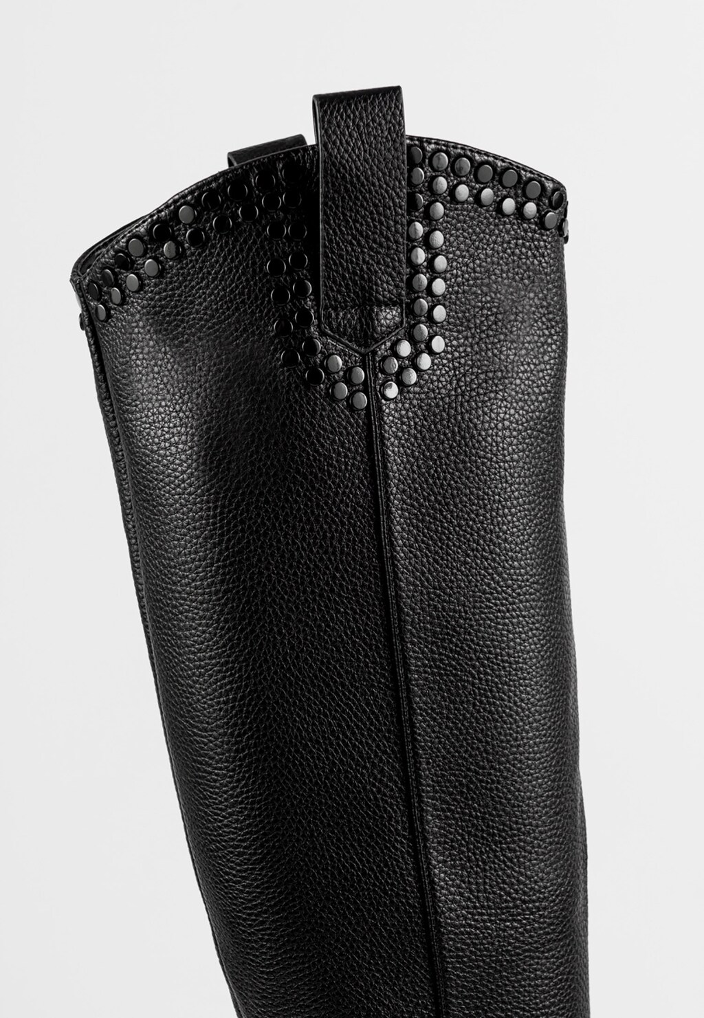 WJS czarne kozaki damskie z ćwiekami WJS45013-51 Widok 3