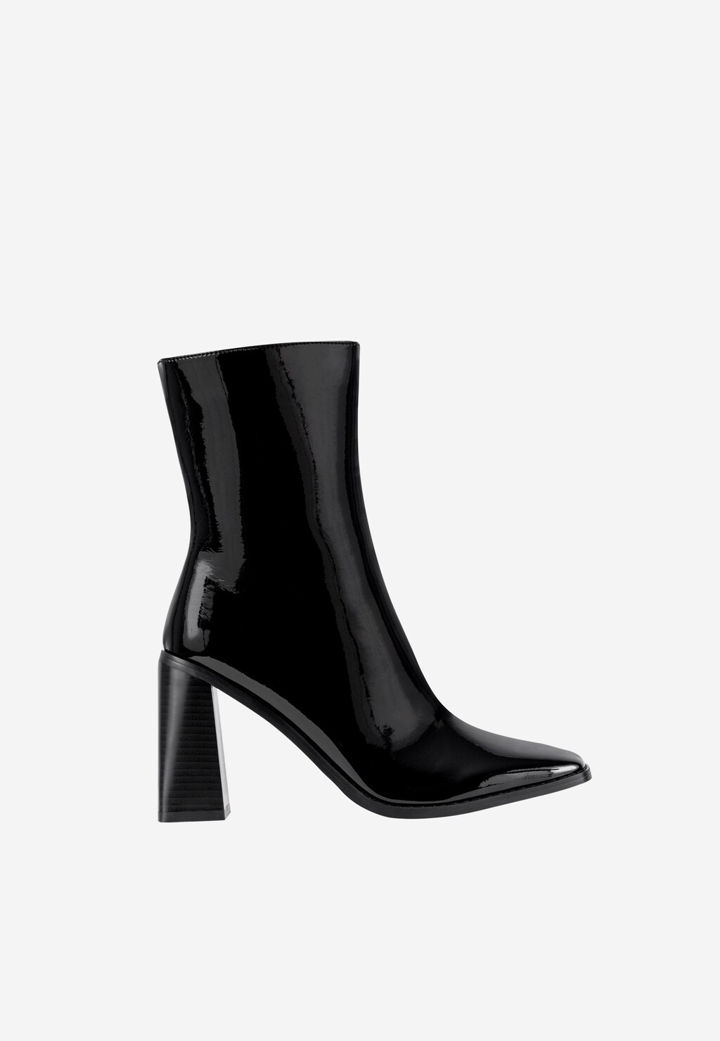 WJS czarne lakierowane botki damskie na obcasie WJS46035-31 Widok 1