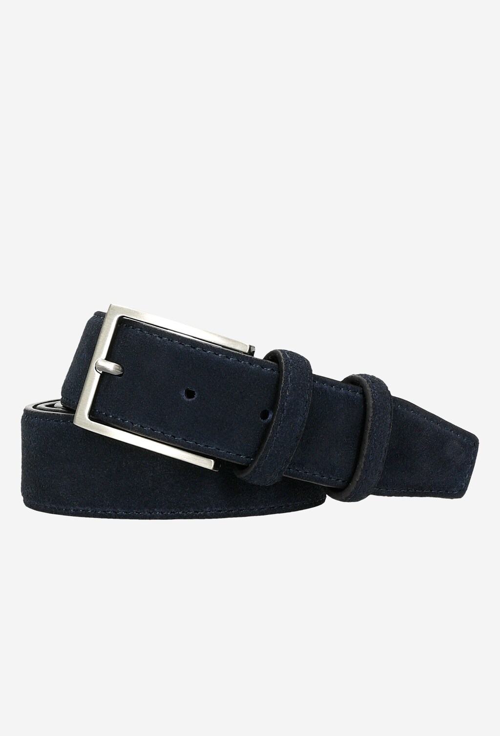 Granatowy pasek męski z dwoiny welurowej 93065-26 Widok 2