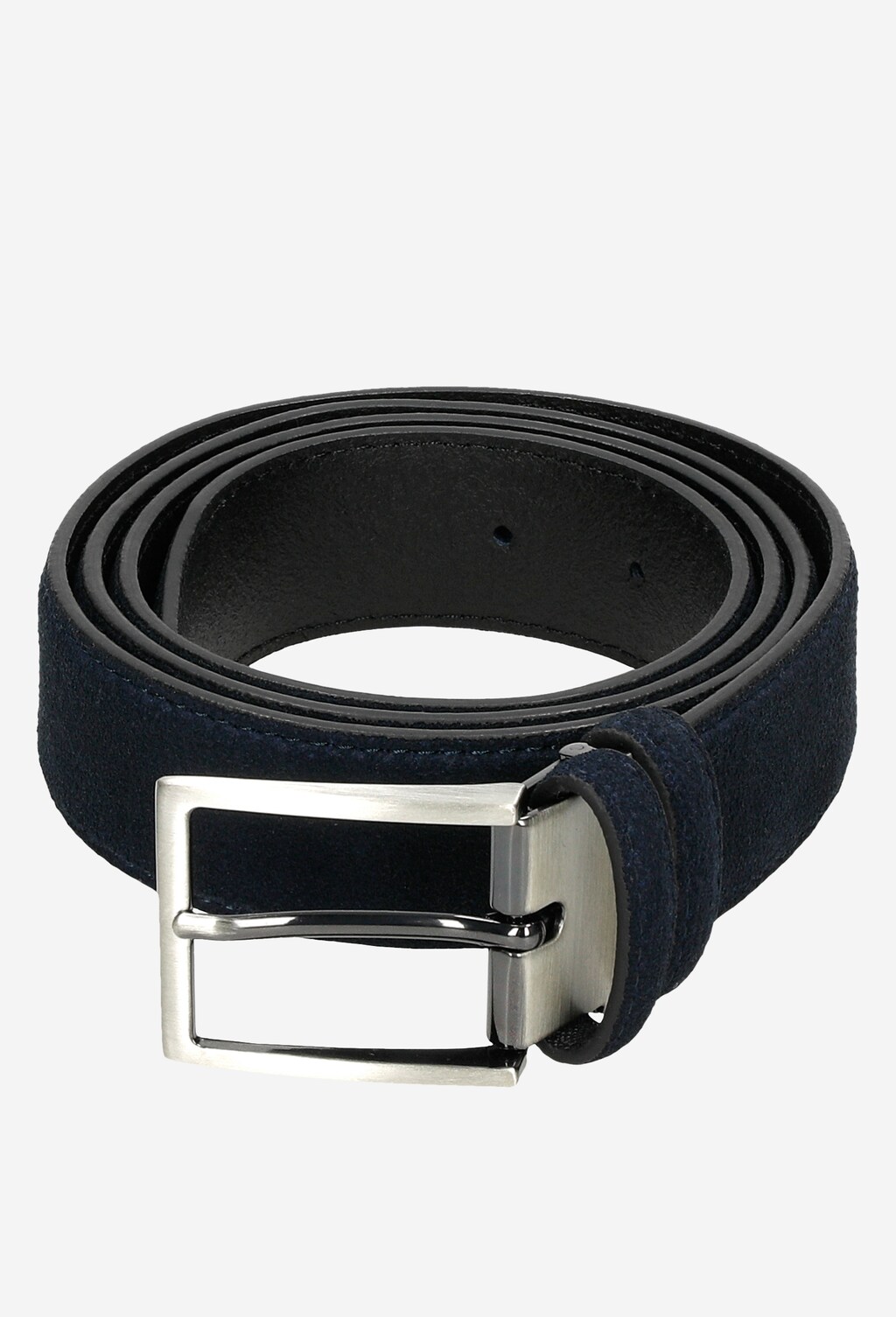 Granatowy pasek męski z dwoiny welurowej 93065-26 Widok 6