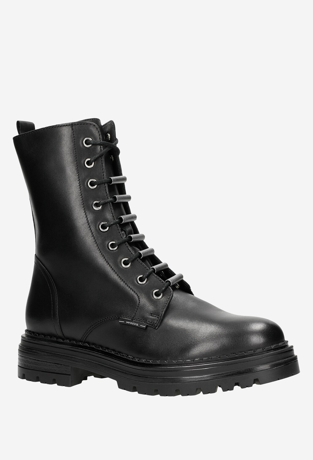 Jesenné kožené členkové topánky v čiernej farbe 64069-51 Widok 2