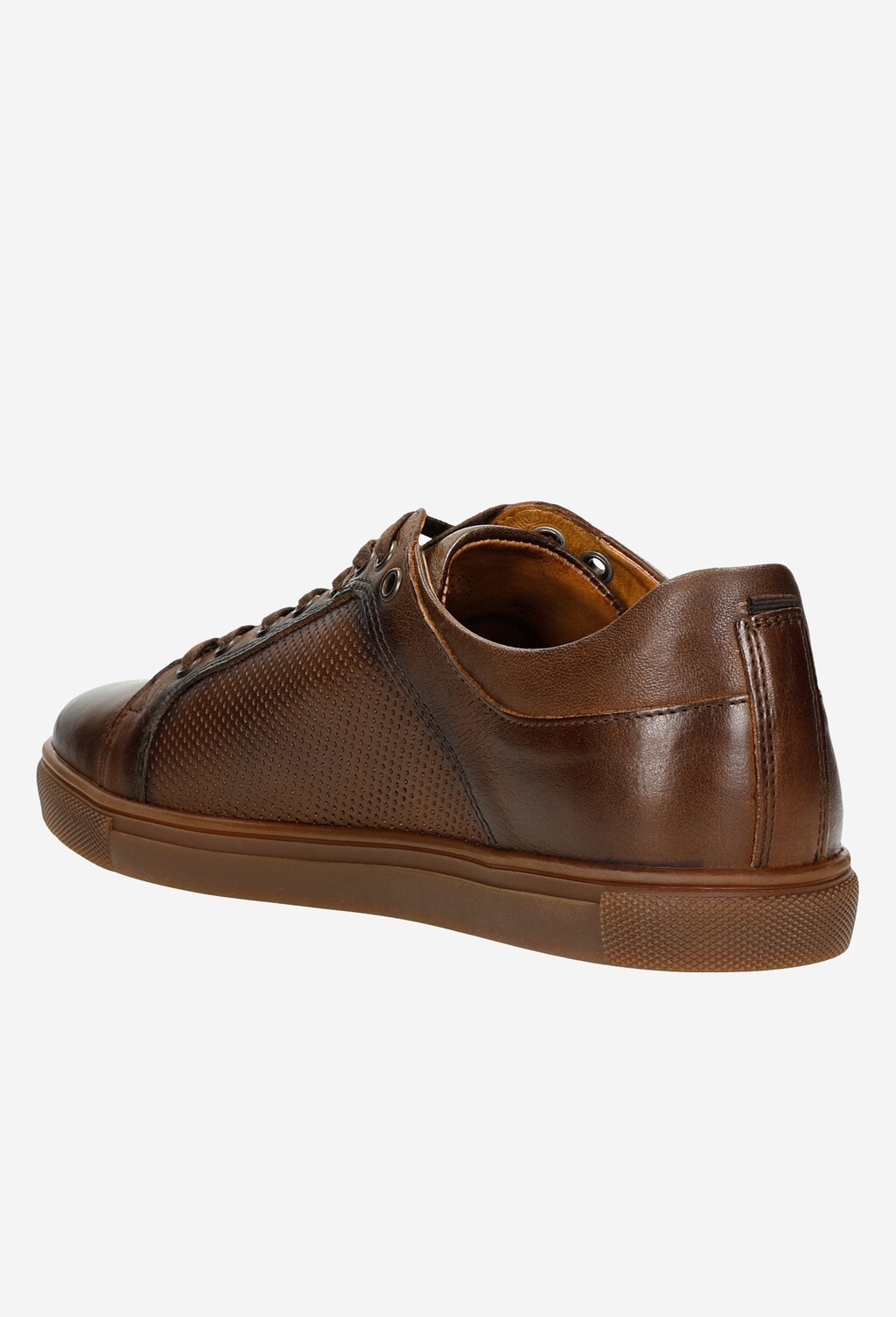 Hnědé tenisky pánské z kvalitní hladké kůže 10035-52 Widok 4
